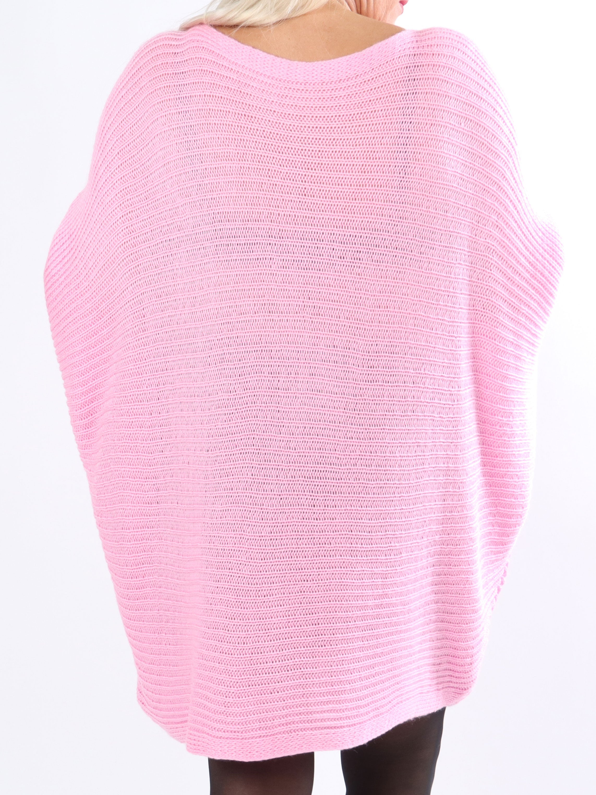 Gabbi - Plus size stickat med fladdermusärmar