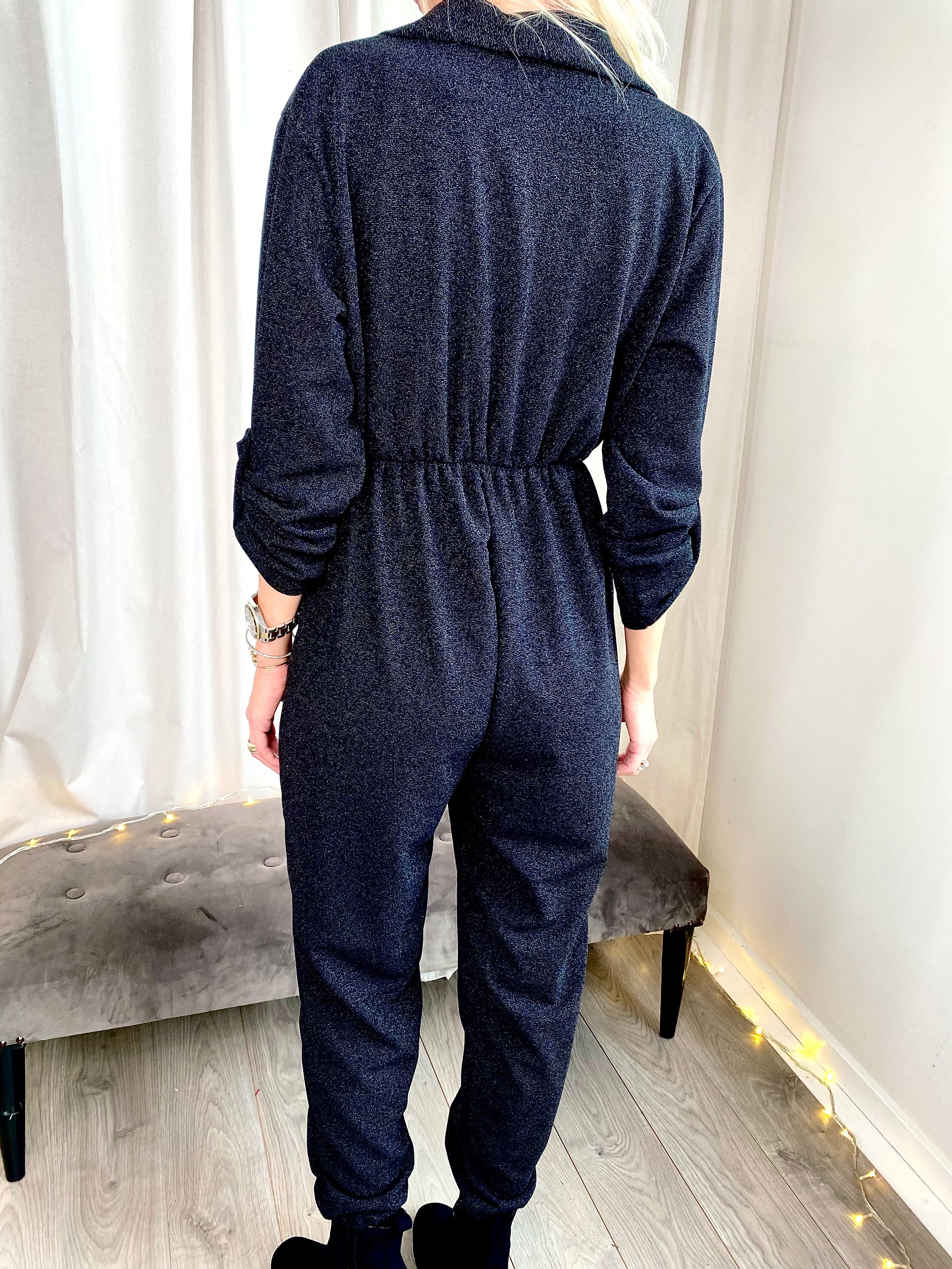 Glitter - Elastisk byxdress med glitter