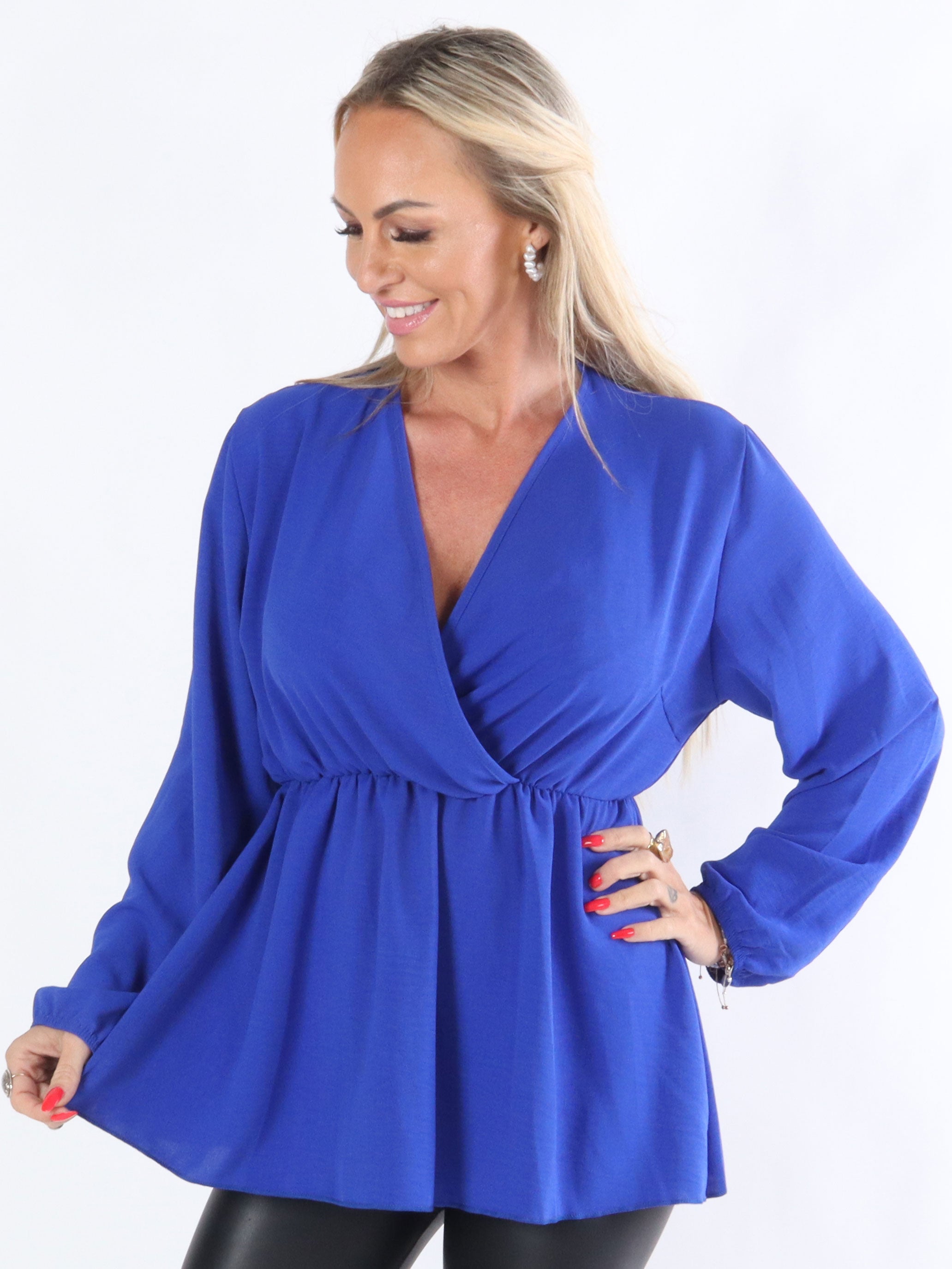 Hannah - Blus med resår under bröstet