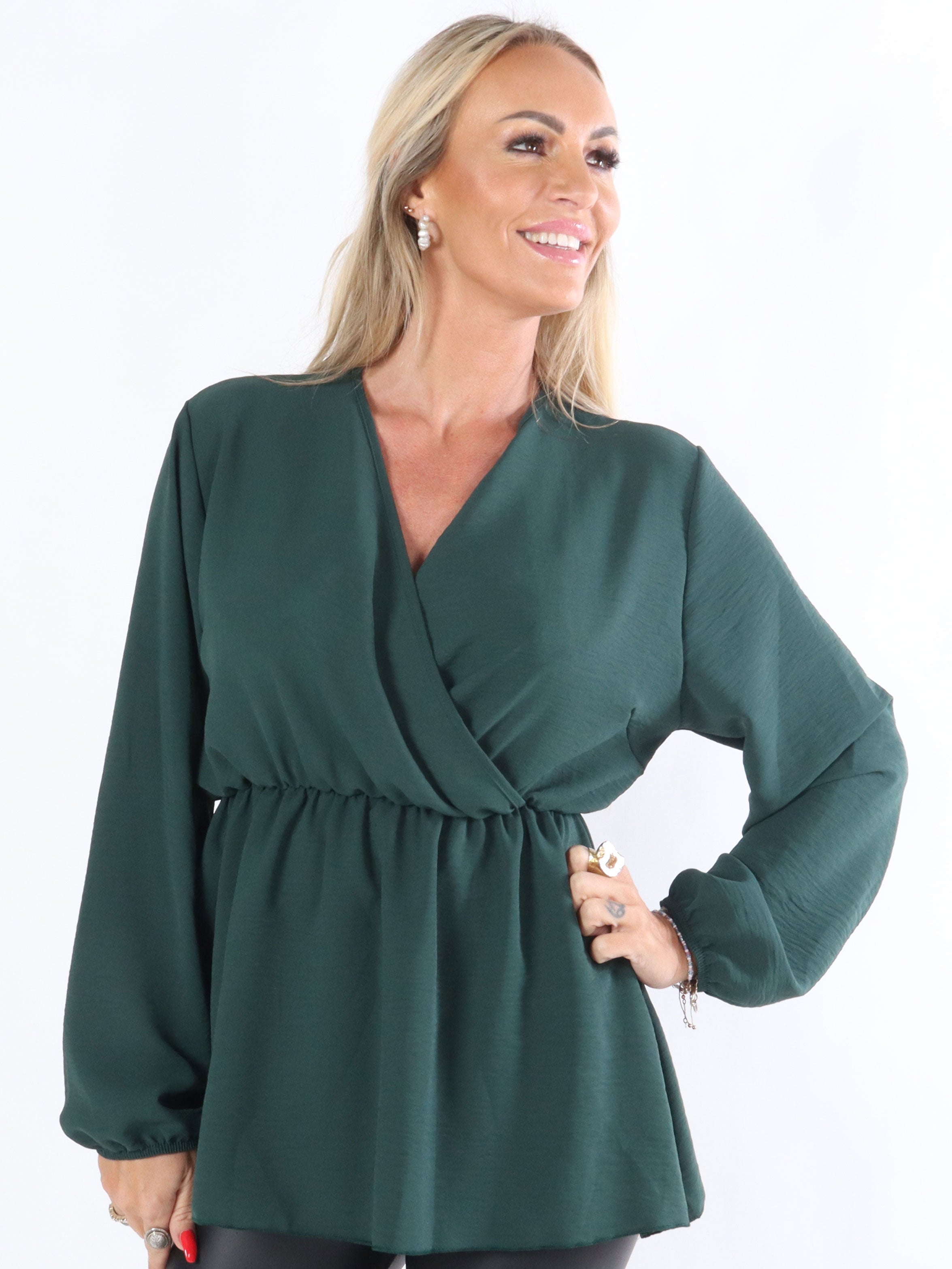 Hannah - Blus med resår under bröstet