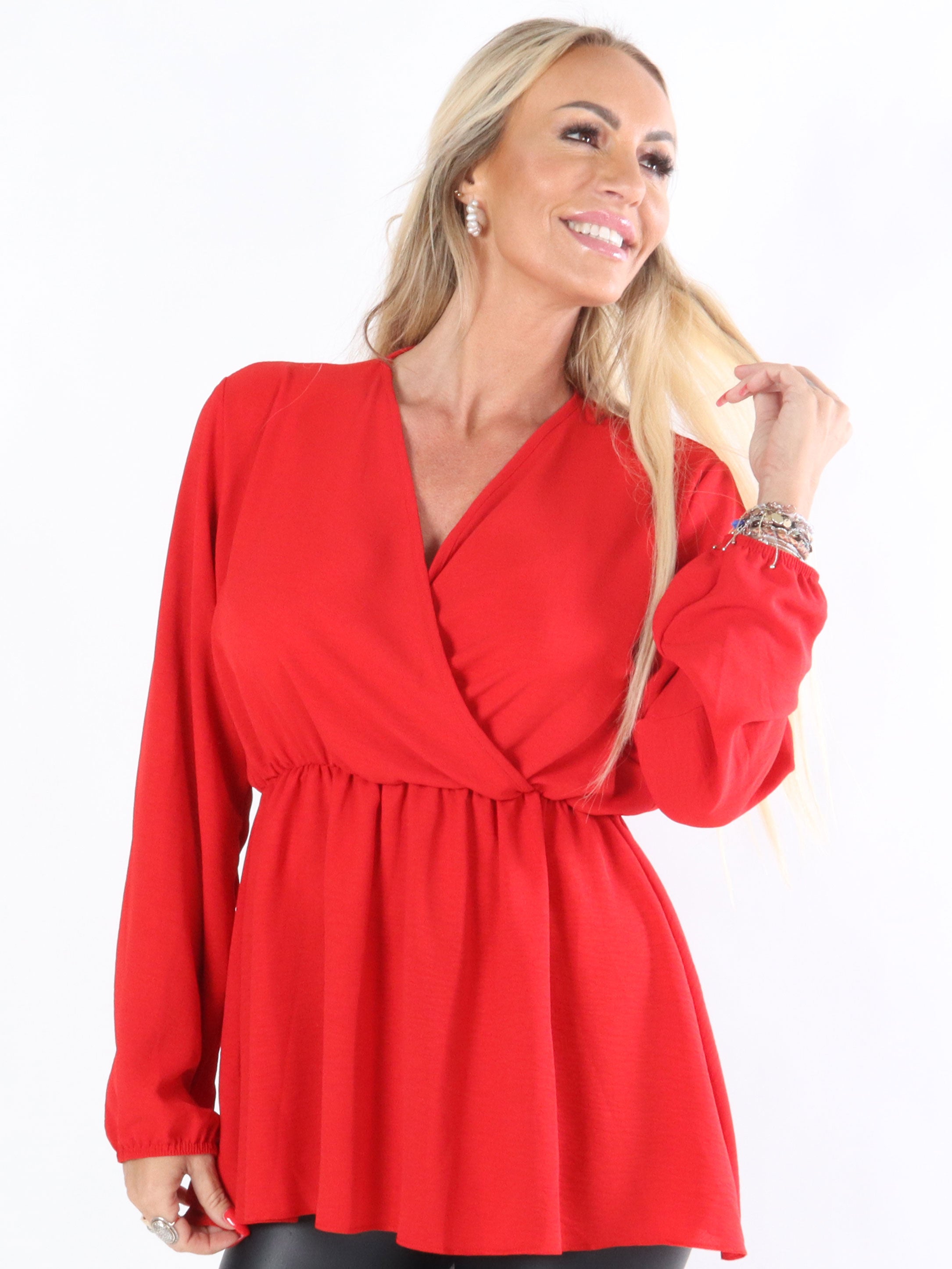 Hannah - Blus med resår under bröstet