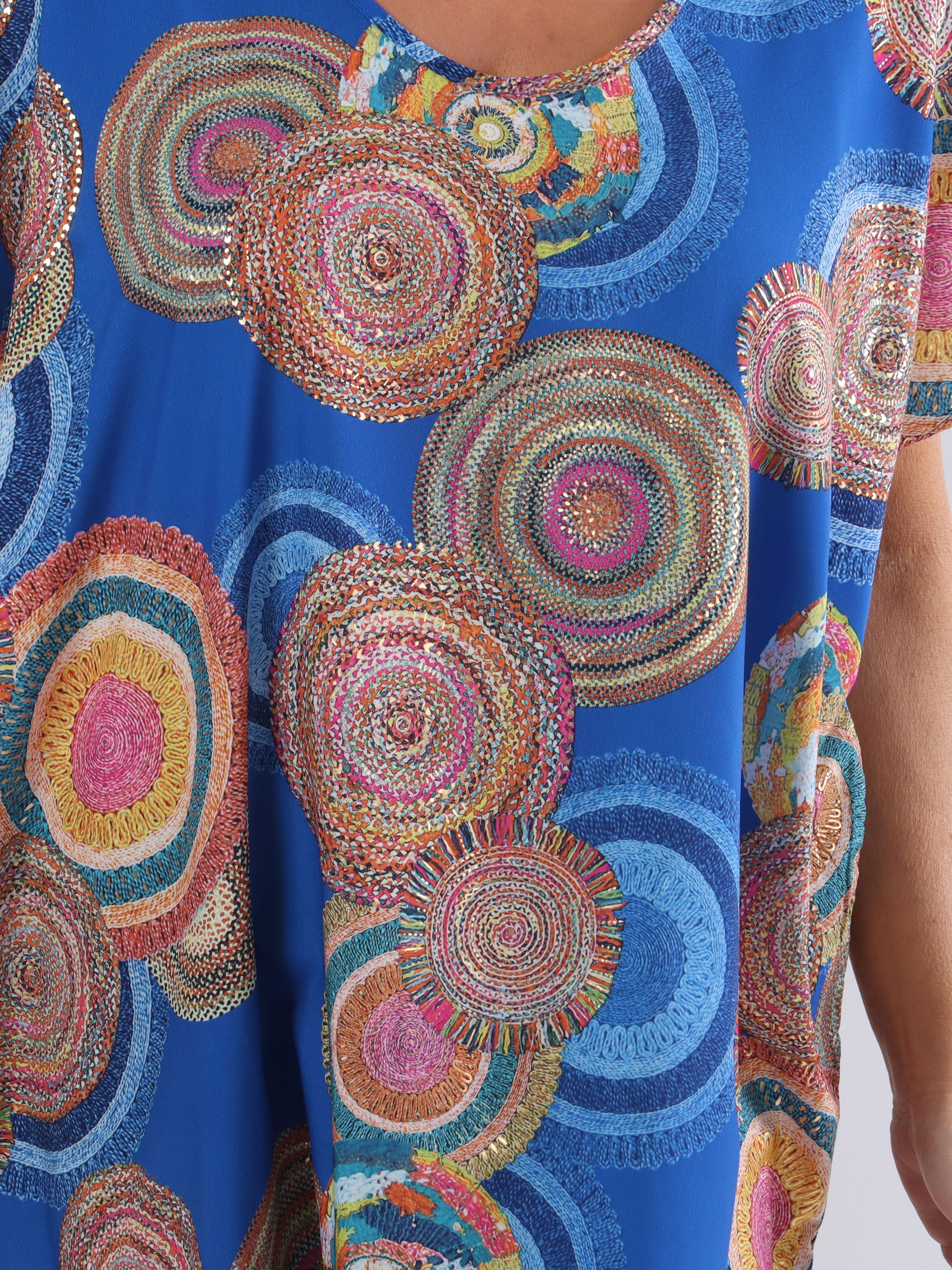 Helena - Lätt och luftig plus size klänning i siden - Blue