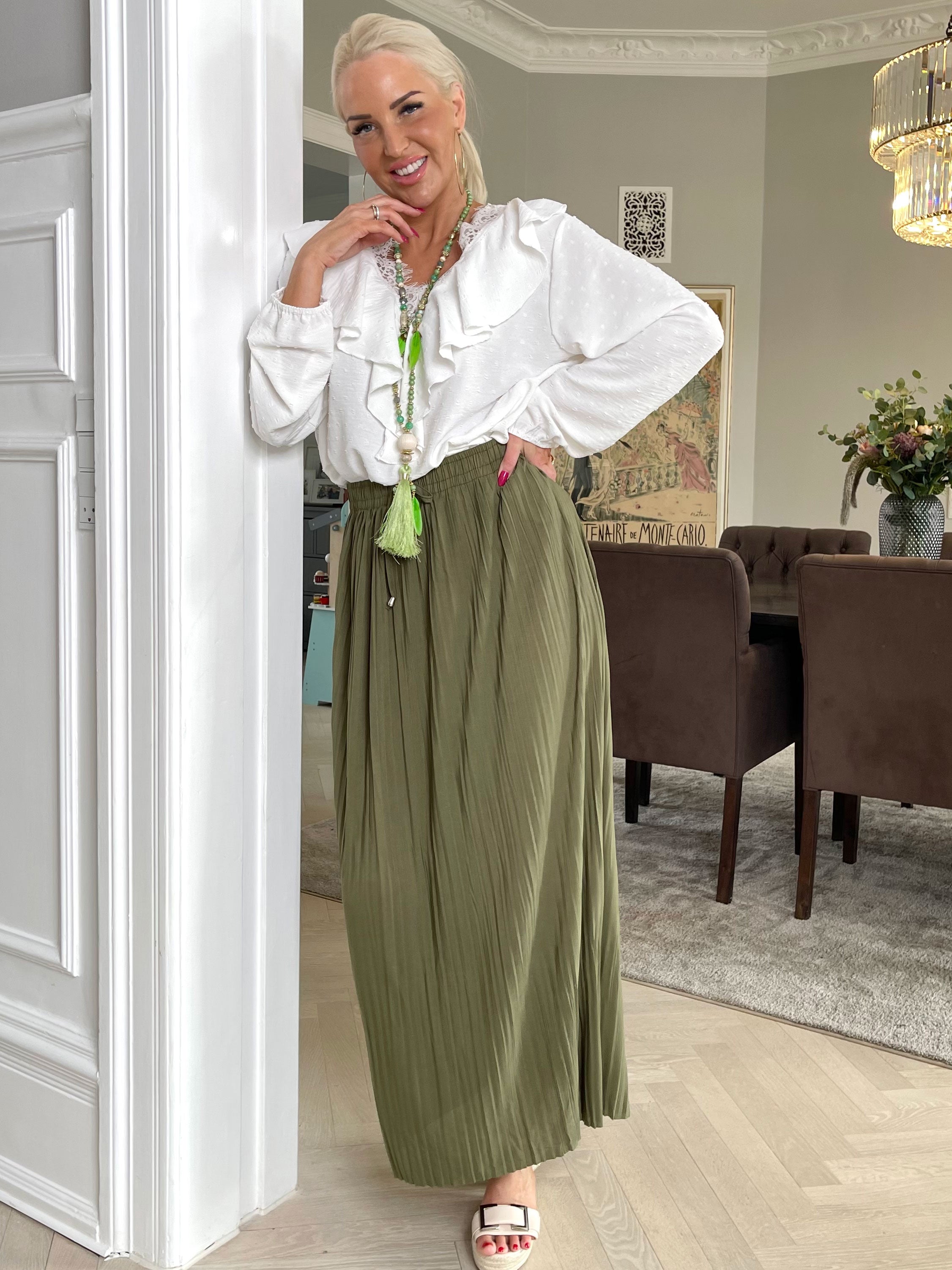 Hyben - Lång kjol med veck