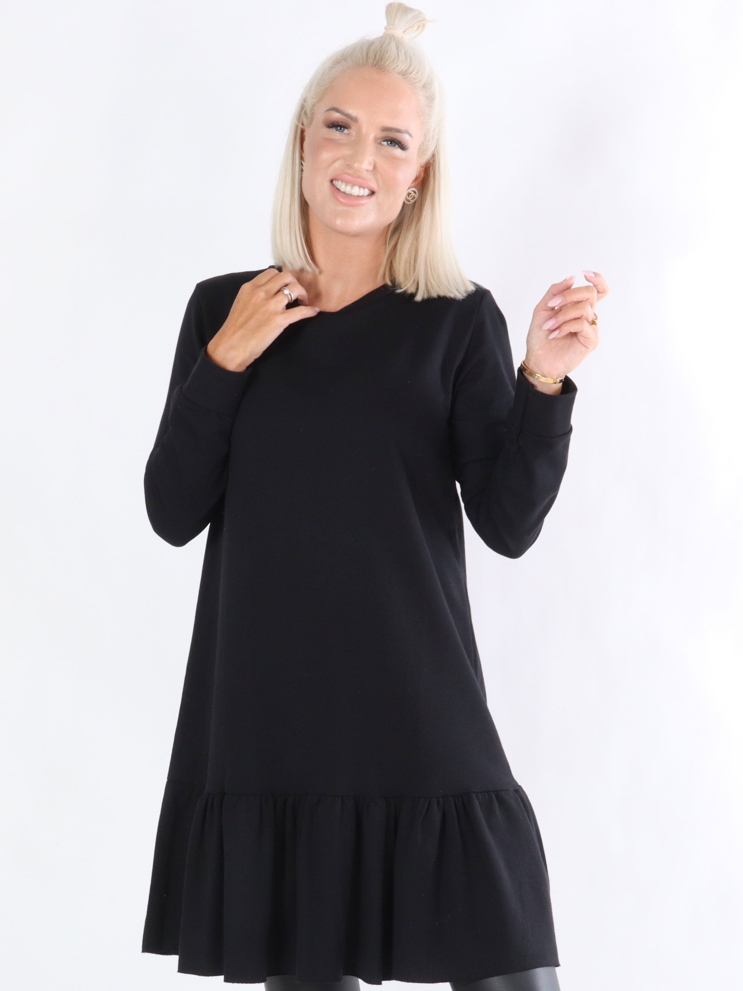 My - Armégrön joggingklänning med volangkant