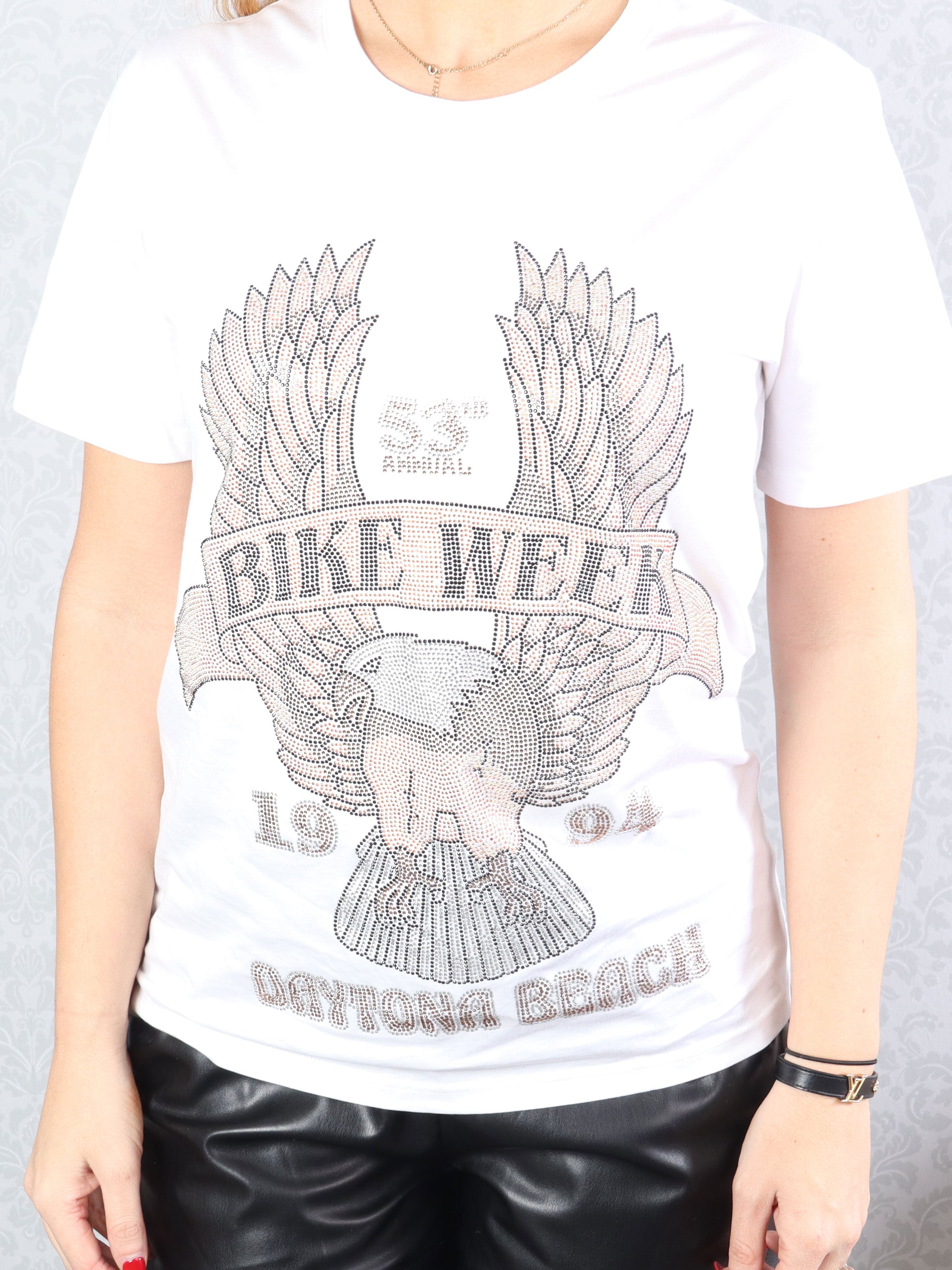 Malene - T-shirt med motiv av similisten