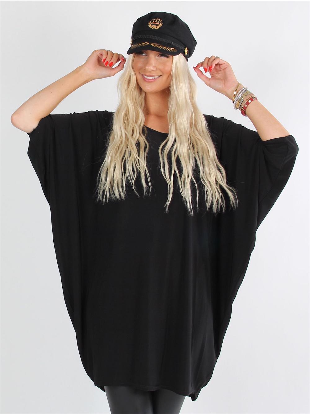 Rimini - Elastisk klänning med fladdermusärmar