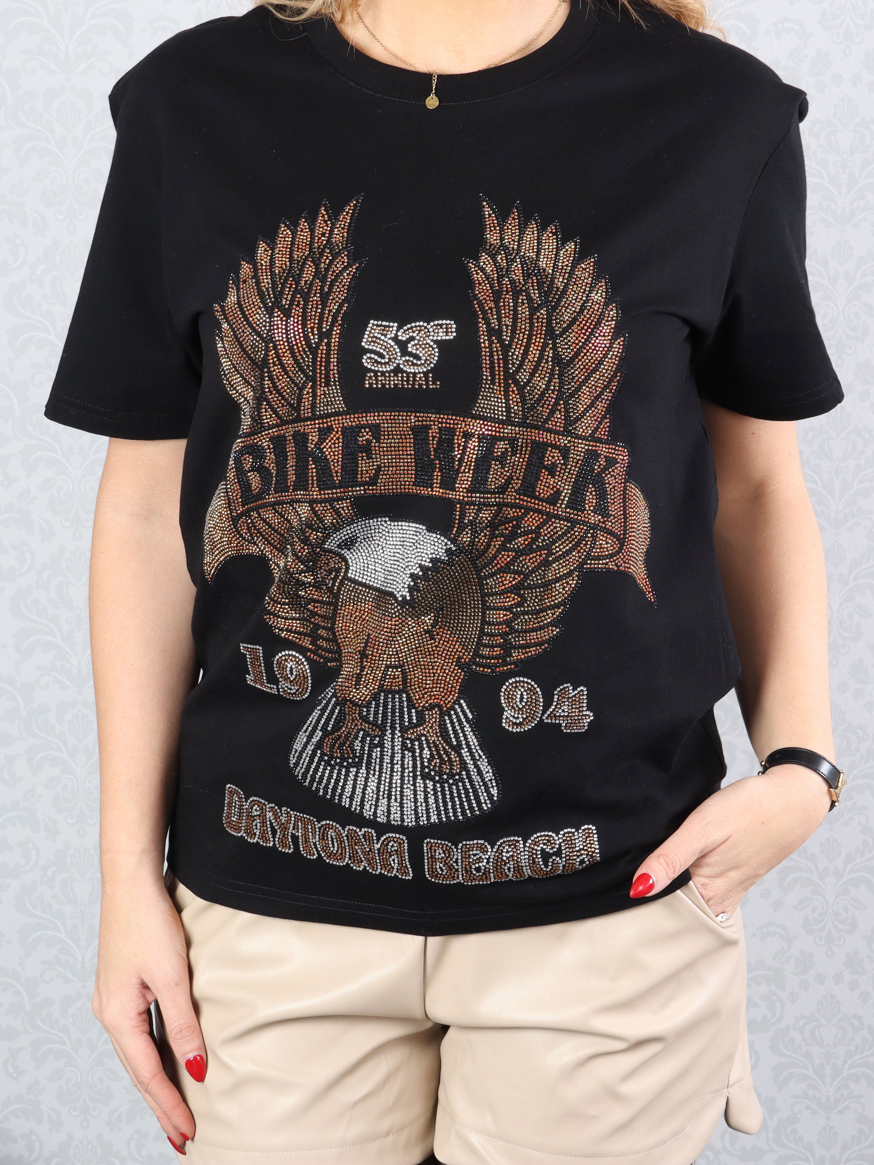 Malene - T-shirt med motiv av similisten