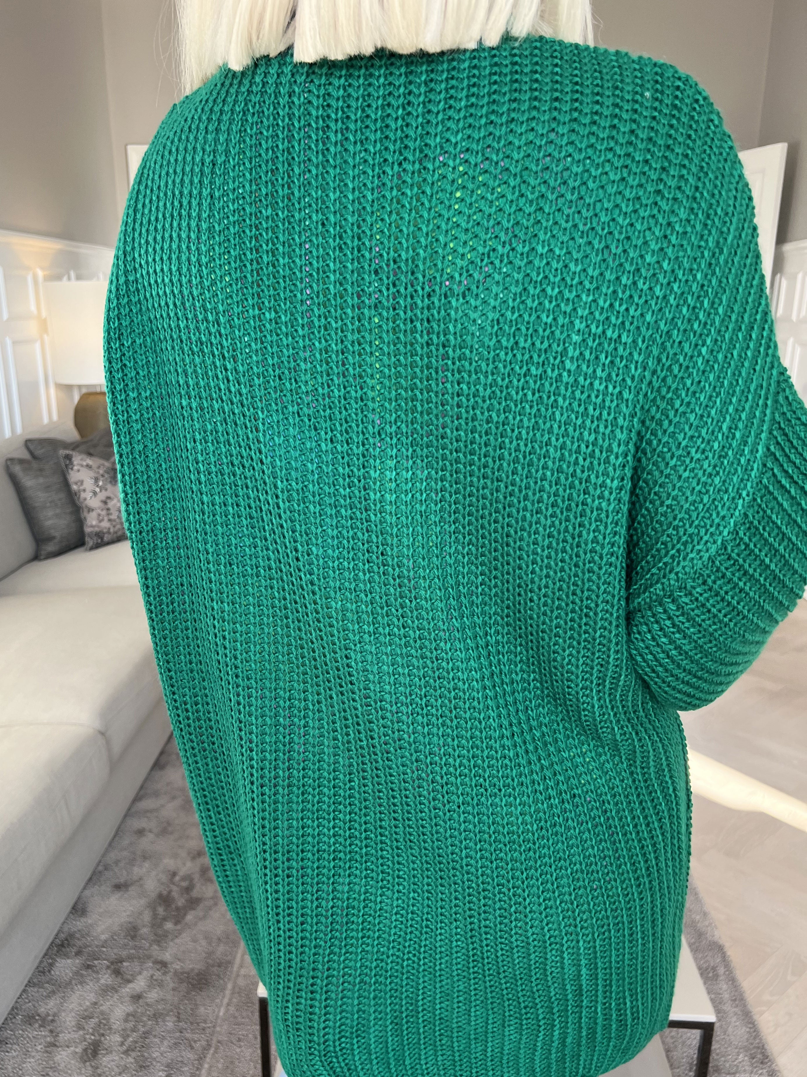 Sally Short - Söt stickad kofta med ballongärmar