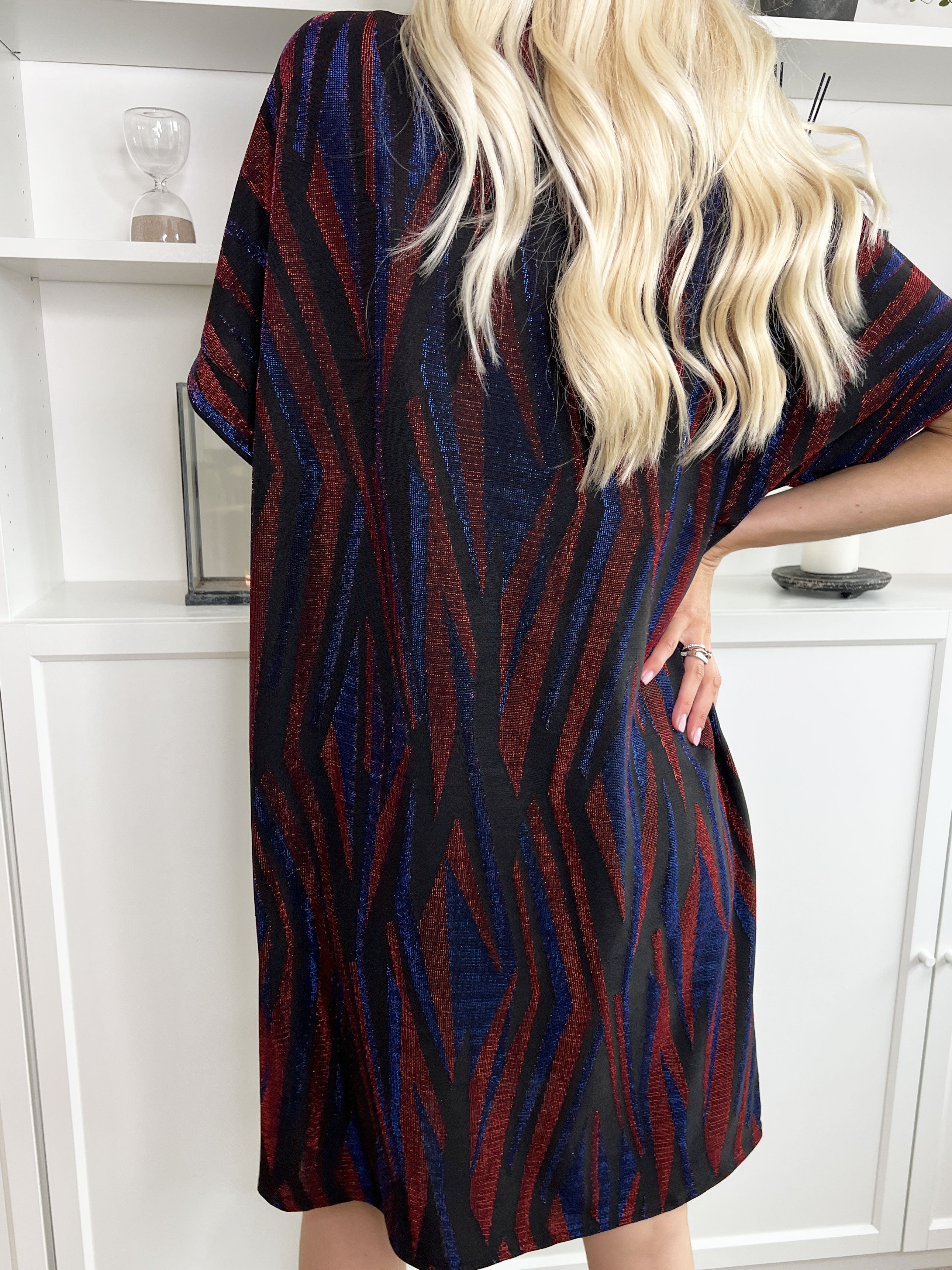 Paloma - Tunikaklänning med glitter og v-hals