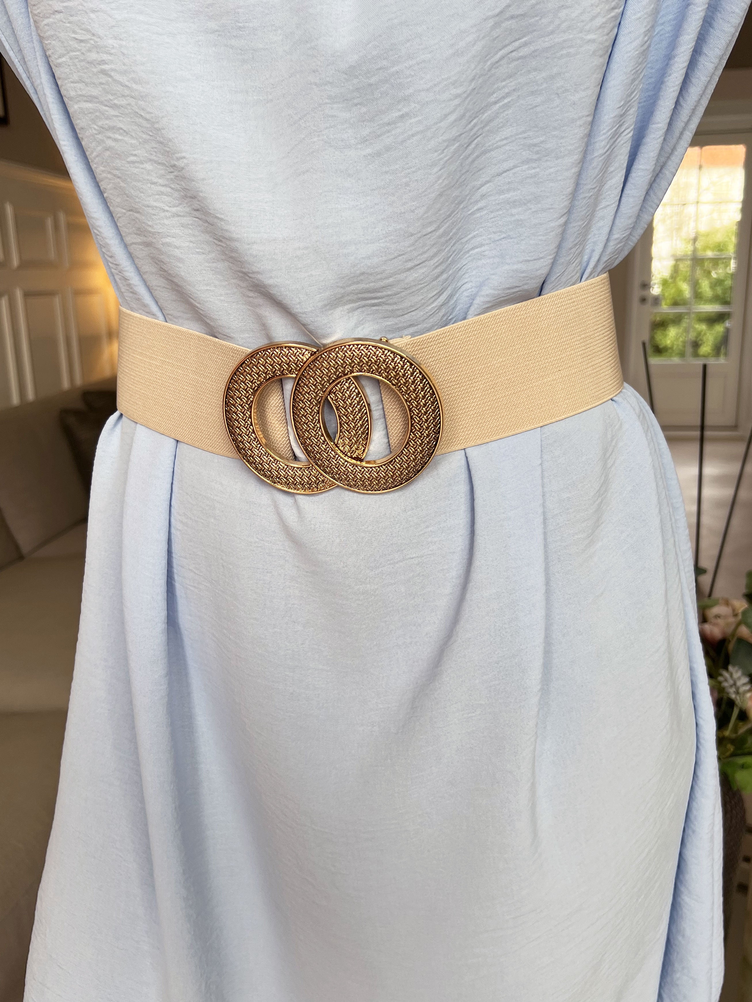 Camila - Elastiskt midjebälte med guldspänne