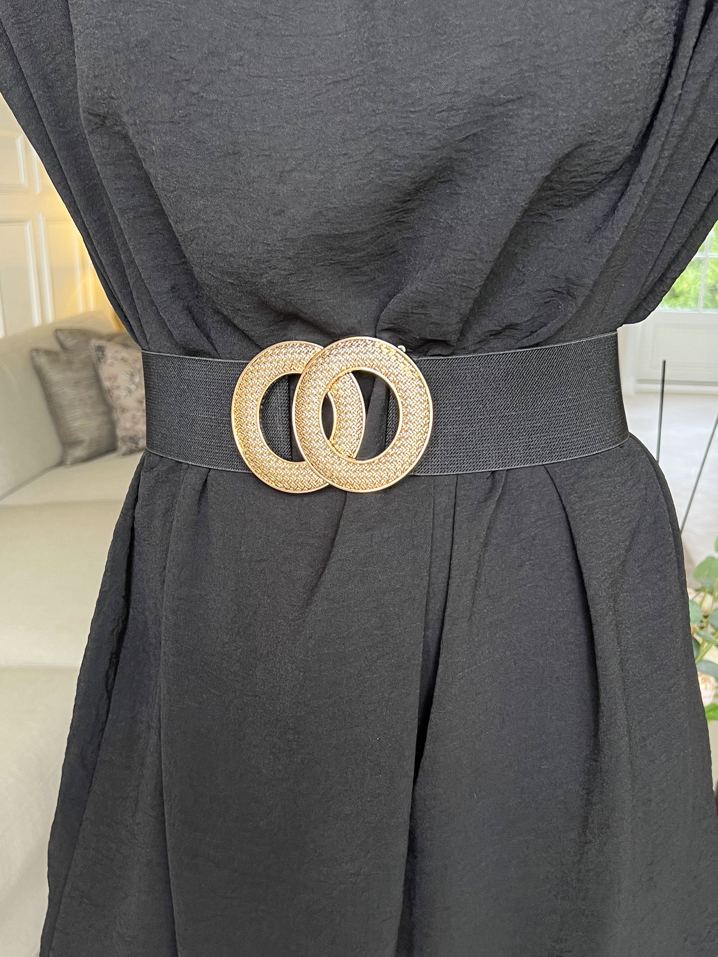 Camila - Elastiskt midjebälte med guldspänne