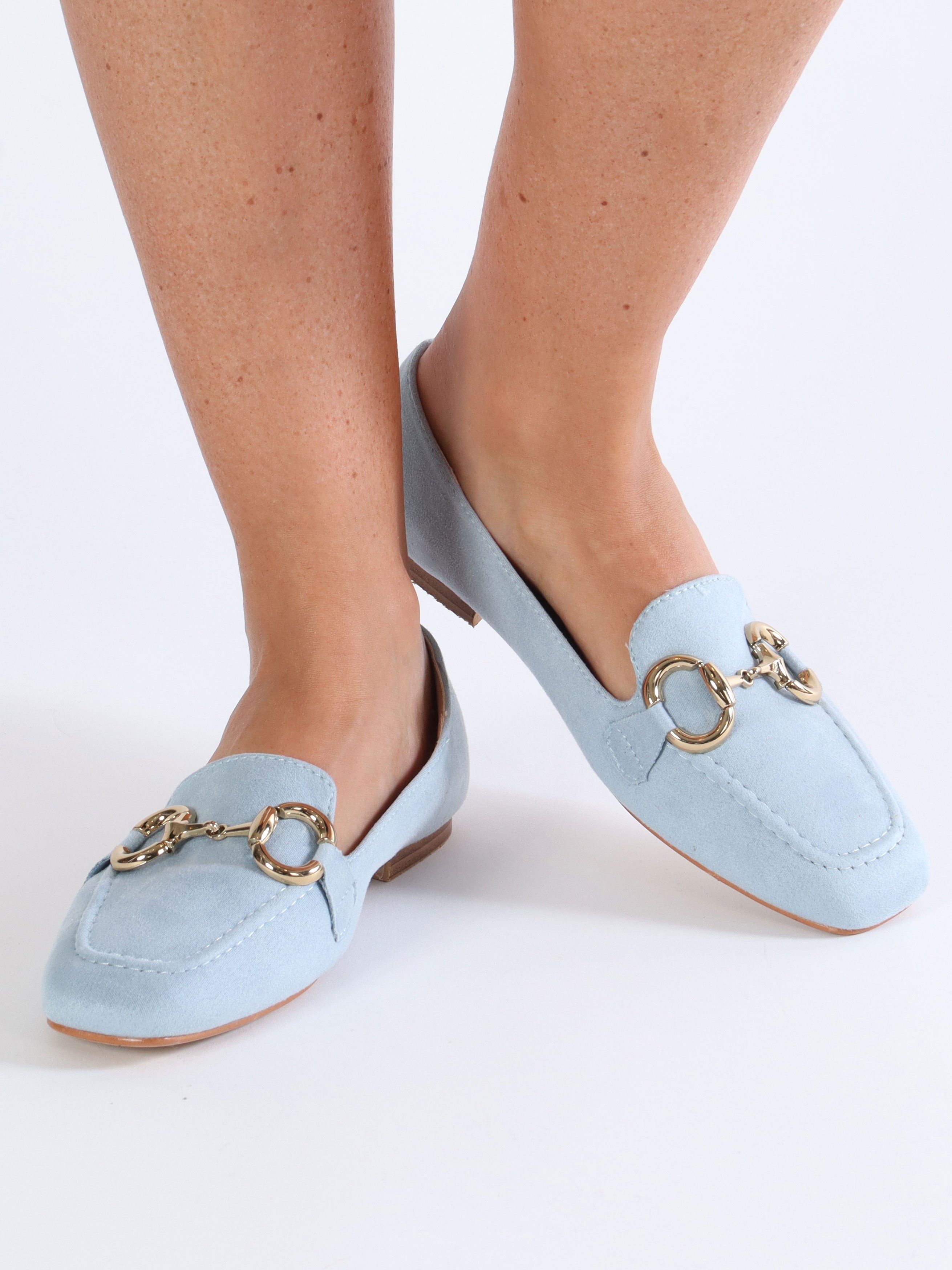 Rosaria - Fina mockasiner med guldbit