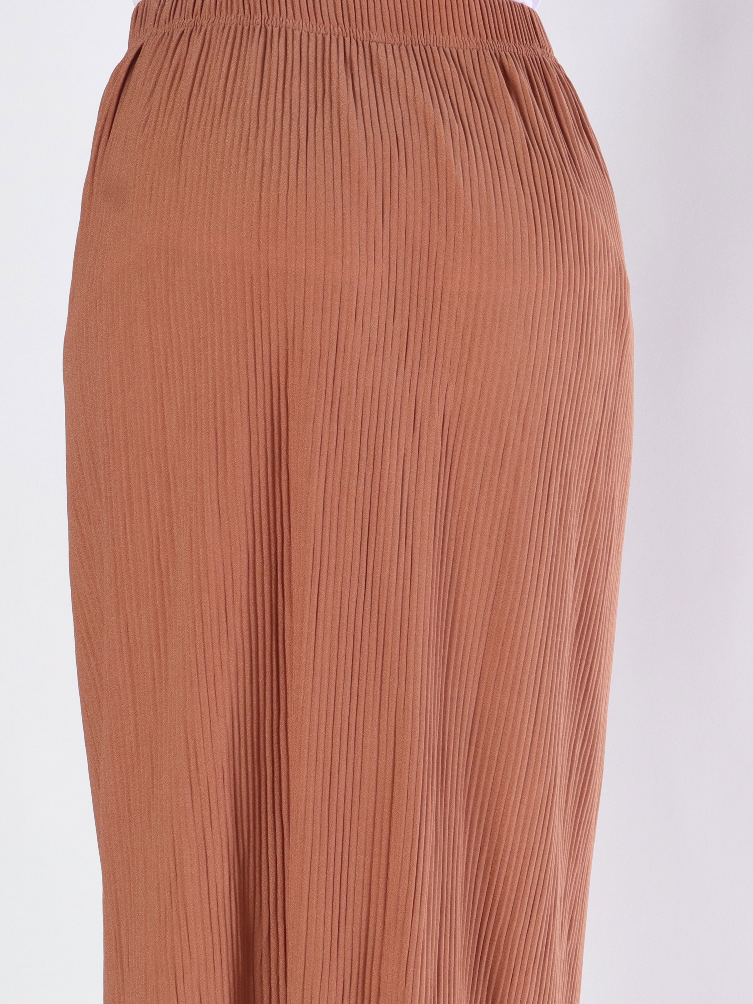 Andrea - Lång plisserad kjol med knappar