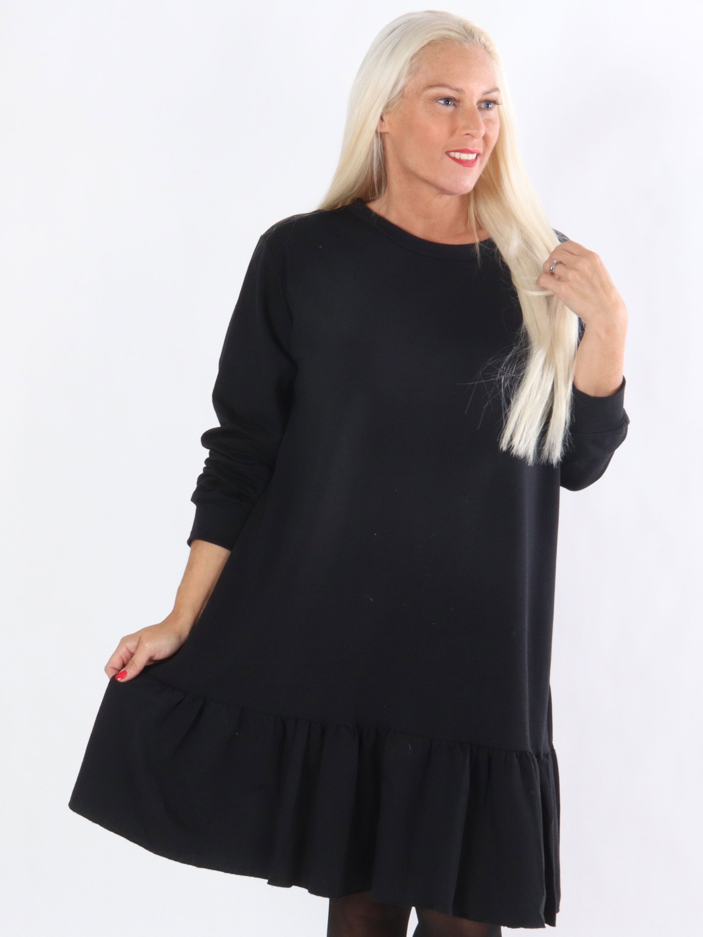 My - Armégrön joggingklänning med volangkant