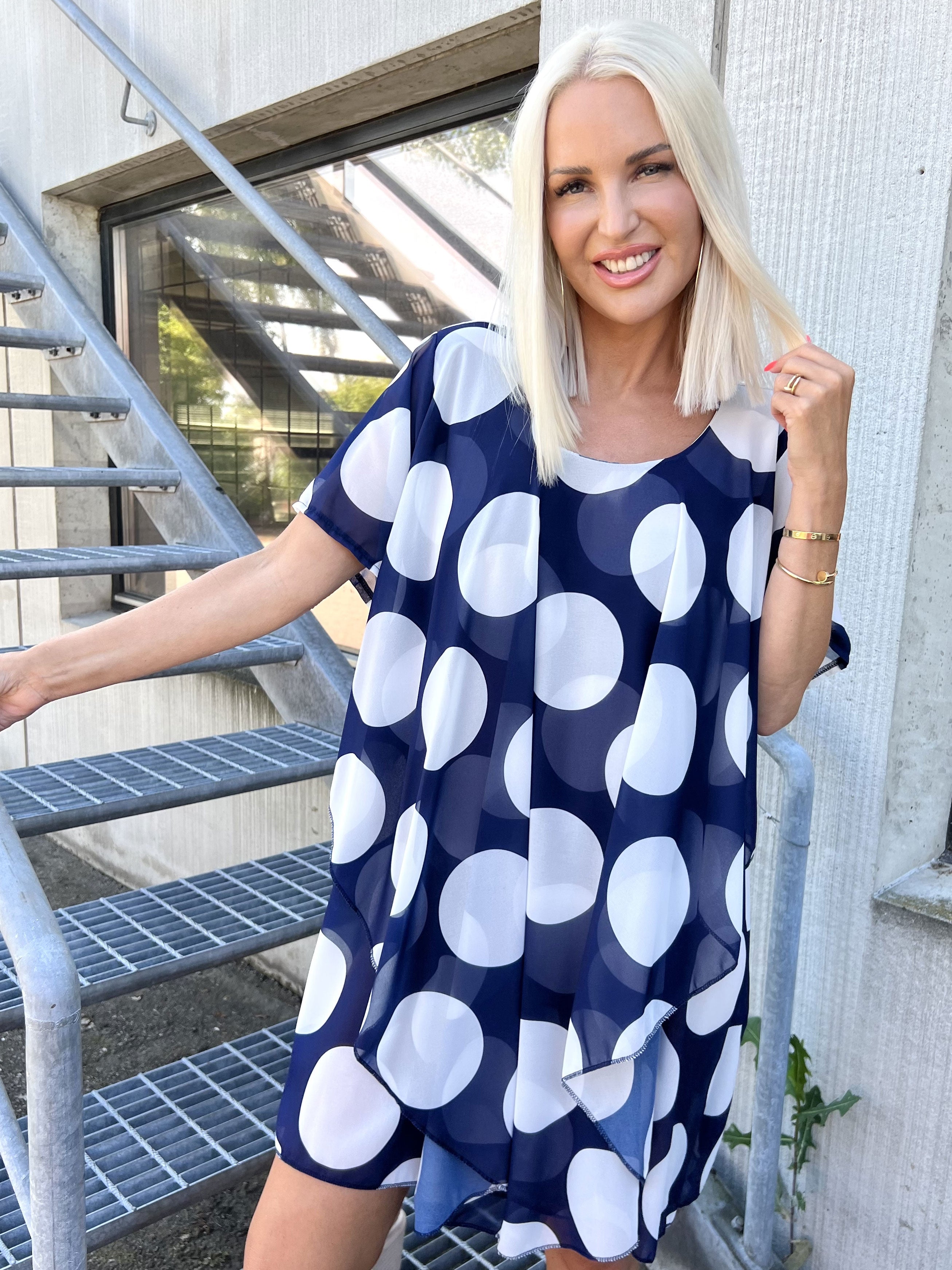 Wanda - Tunika klänning i chiffong