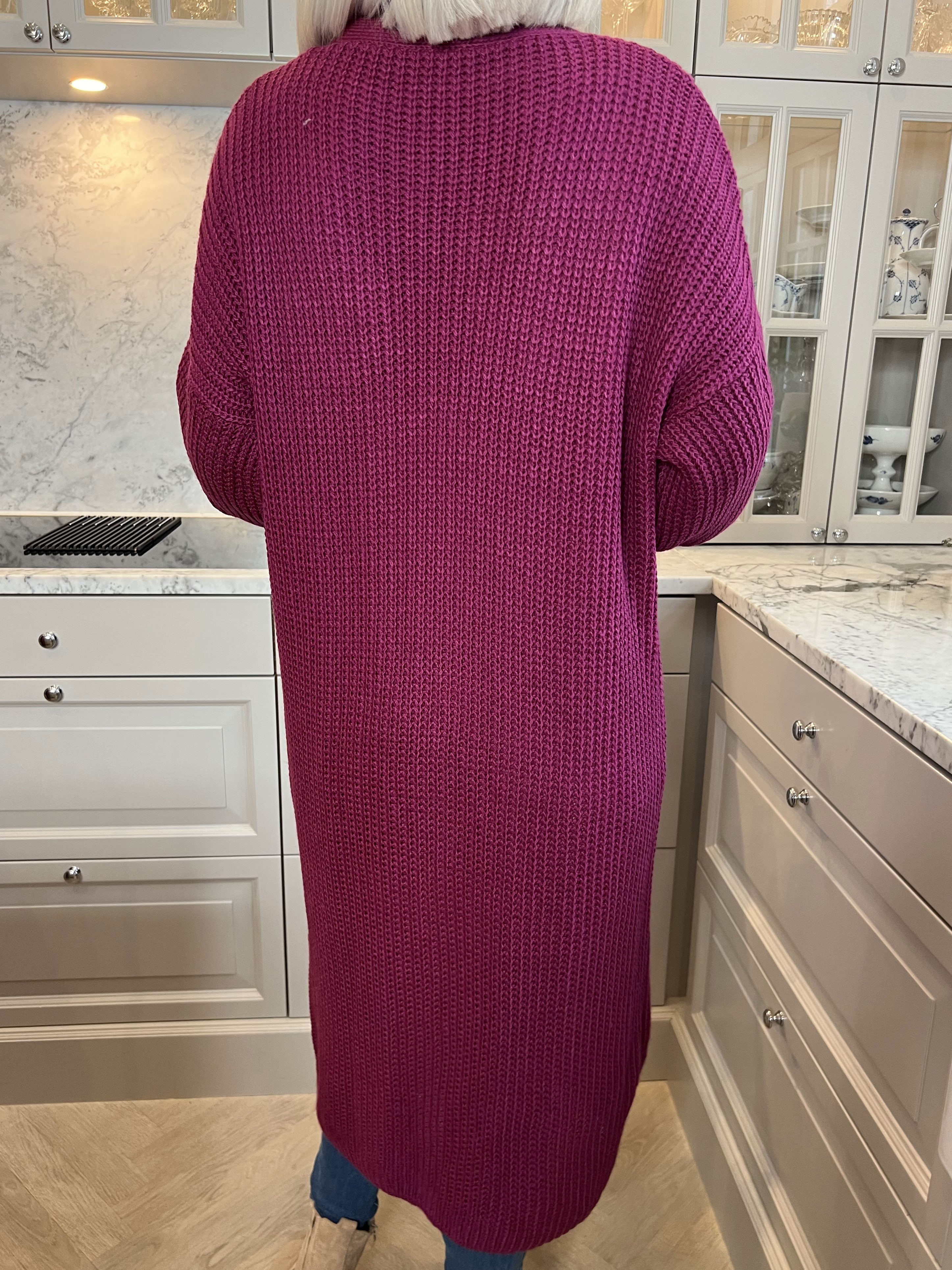 Sally - Stickad kofta med ballongärmar