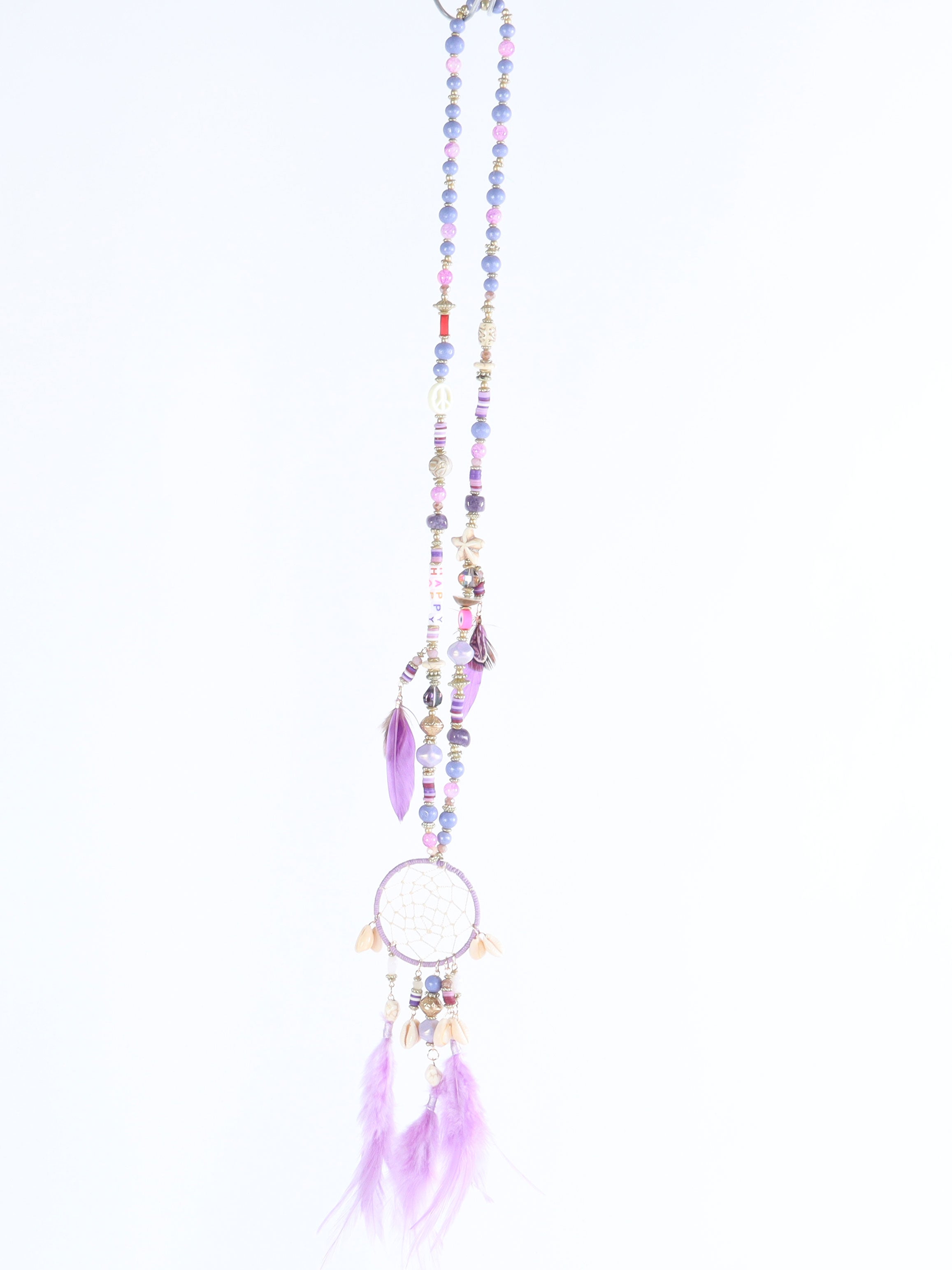 Kaya - Beige halsband med drömfångare