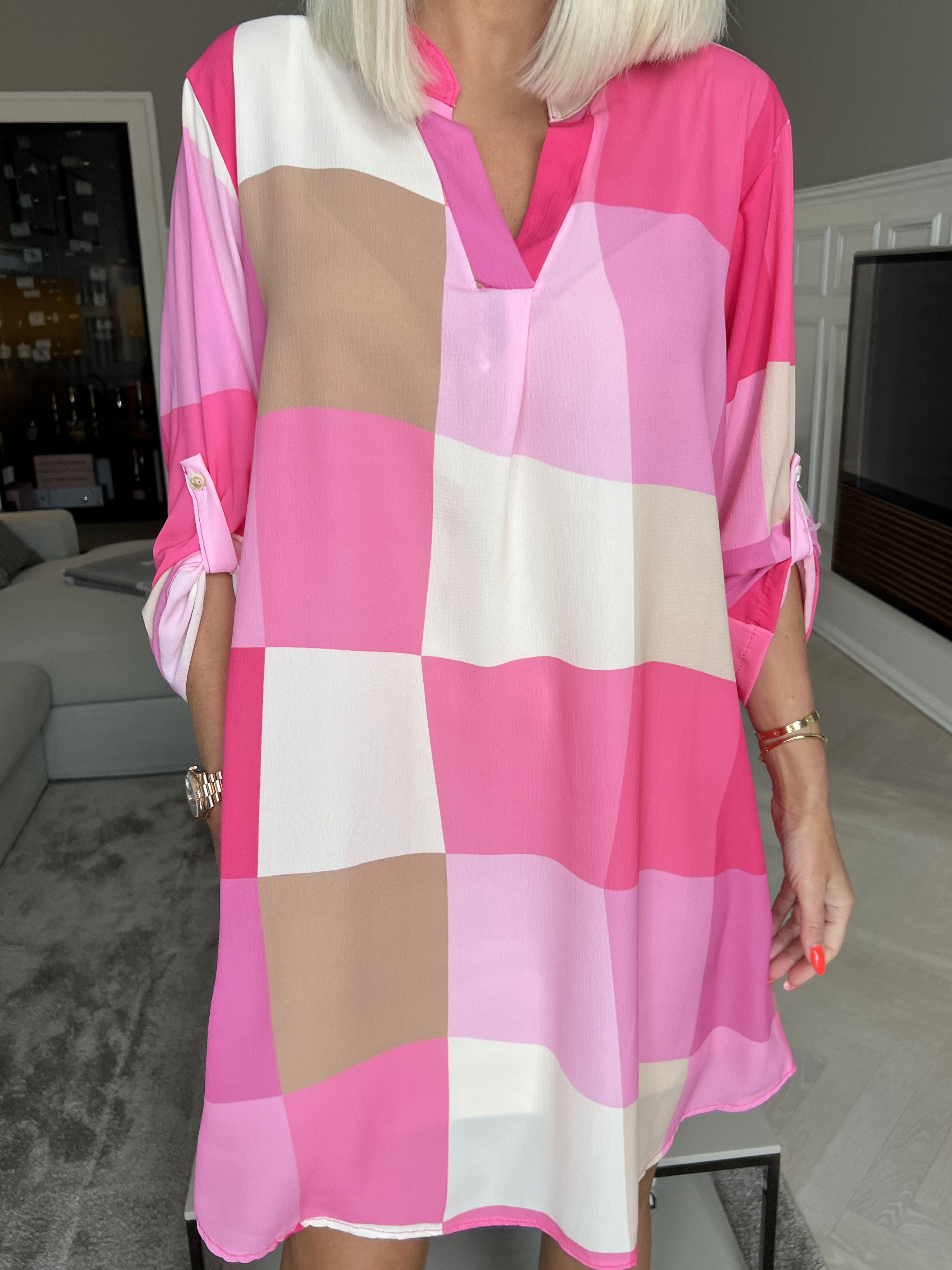 Vanesa Dress Check - Lätt och luftig klänning