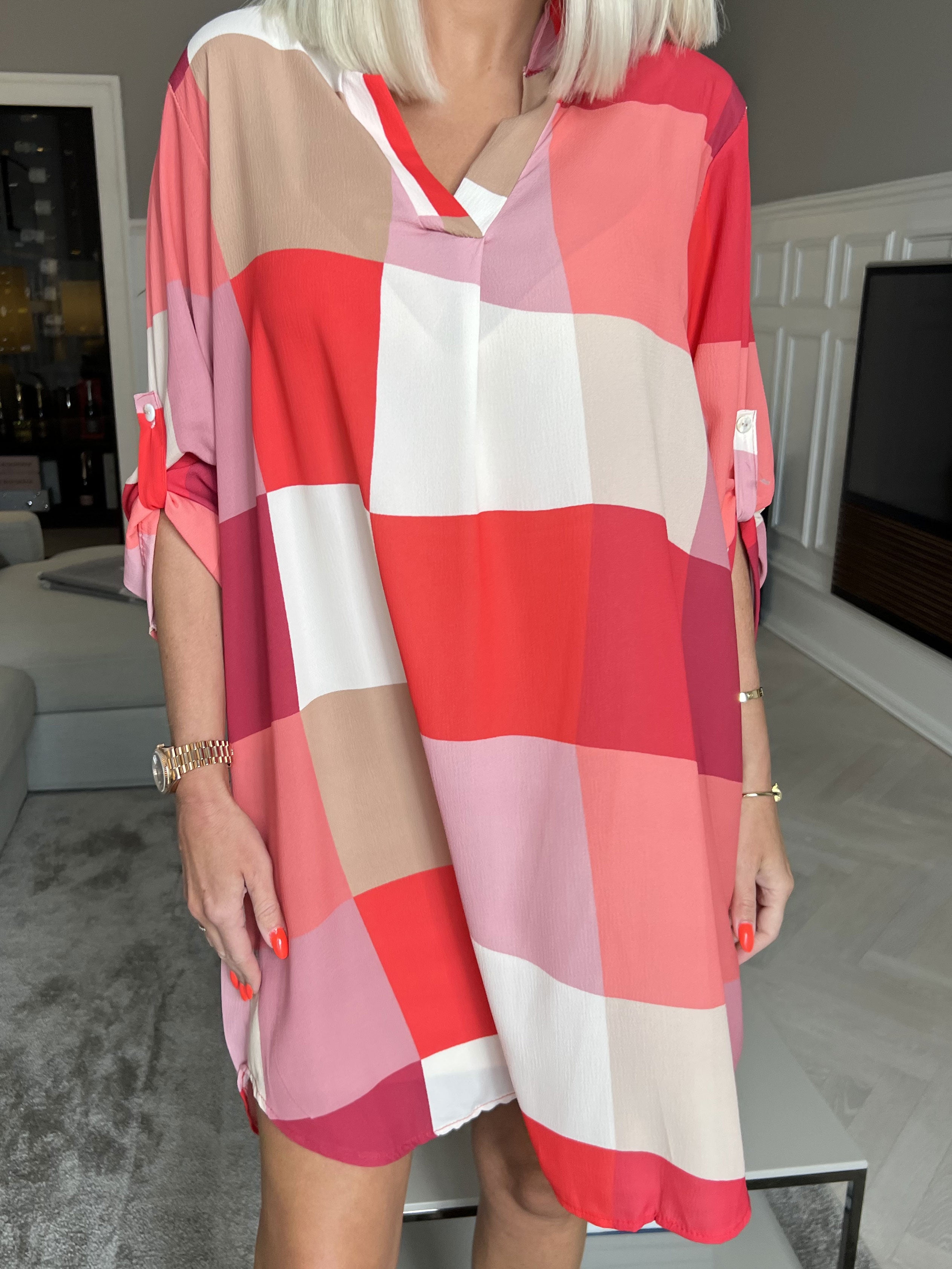 Vanesa Dress Check - Lätt och luftig klänning