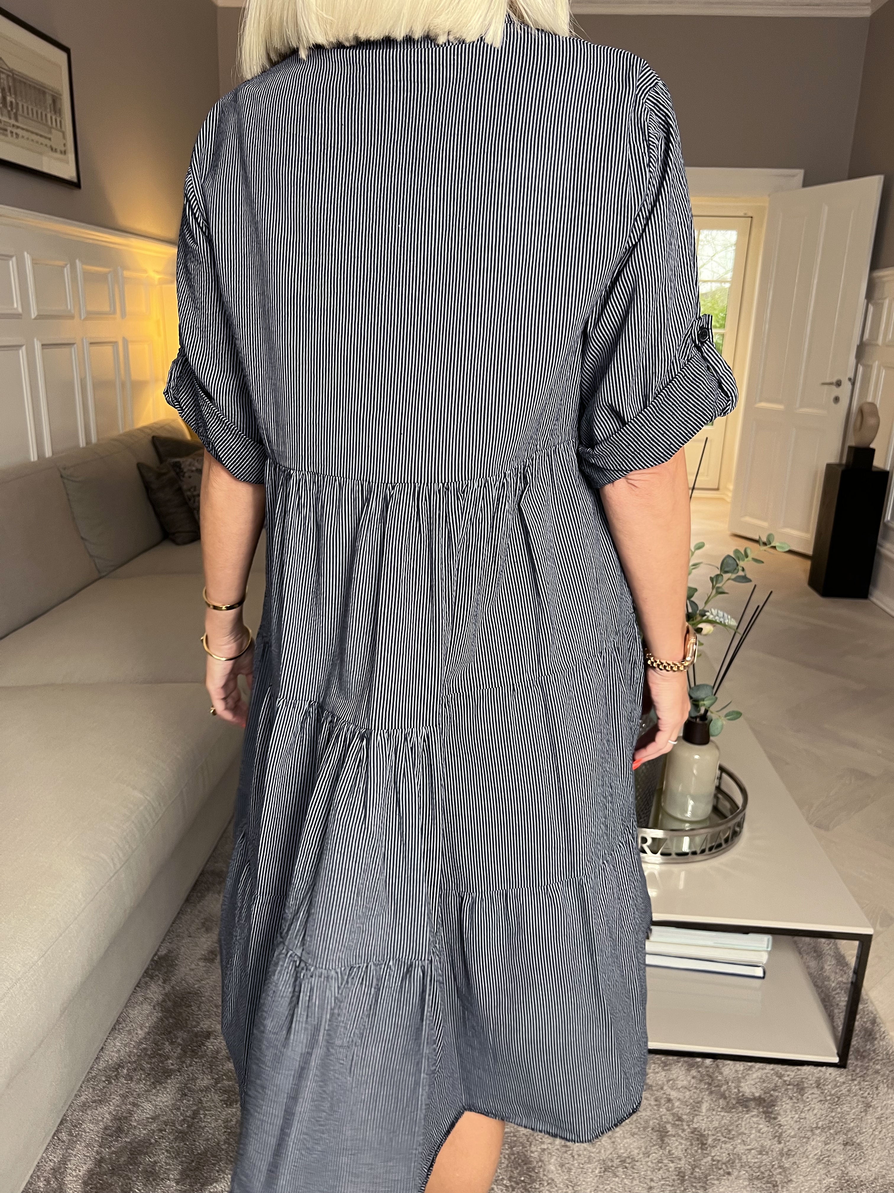 Cataleya - Söt randig skjortklänning i bomull