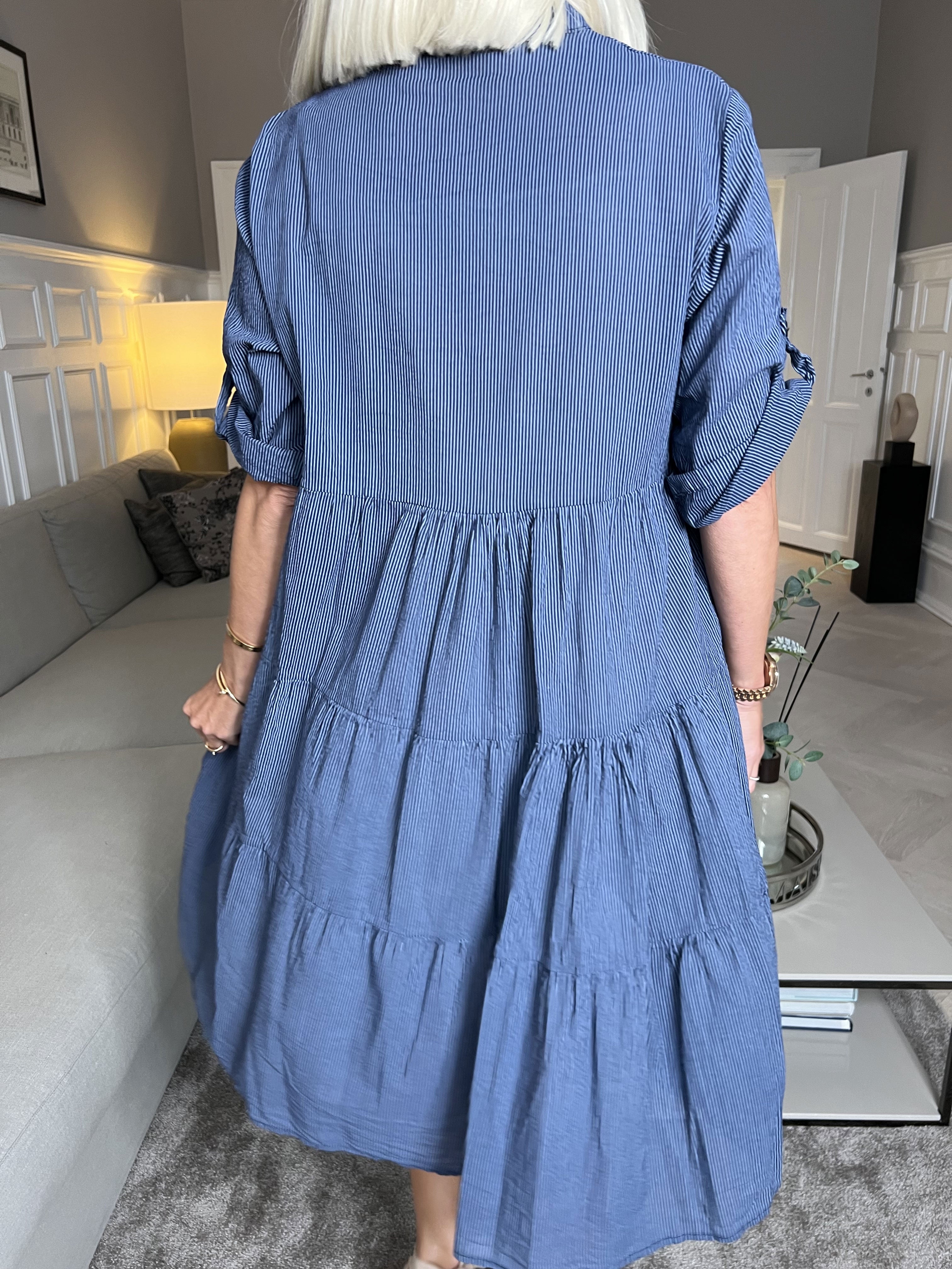 Cataleya - Söt randig skjortklänning i bomull