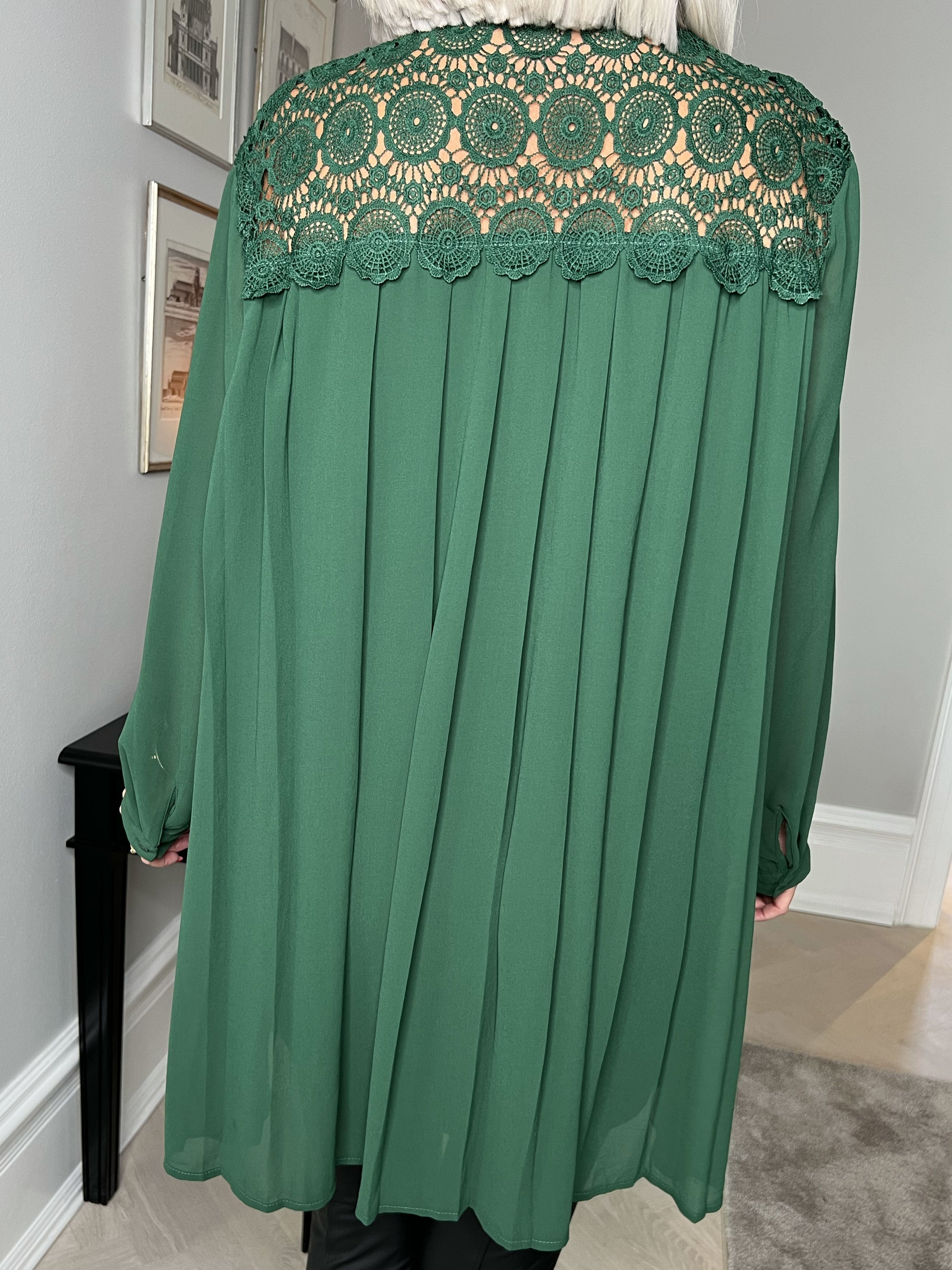 Veronika - Finast tunika med veck - Green