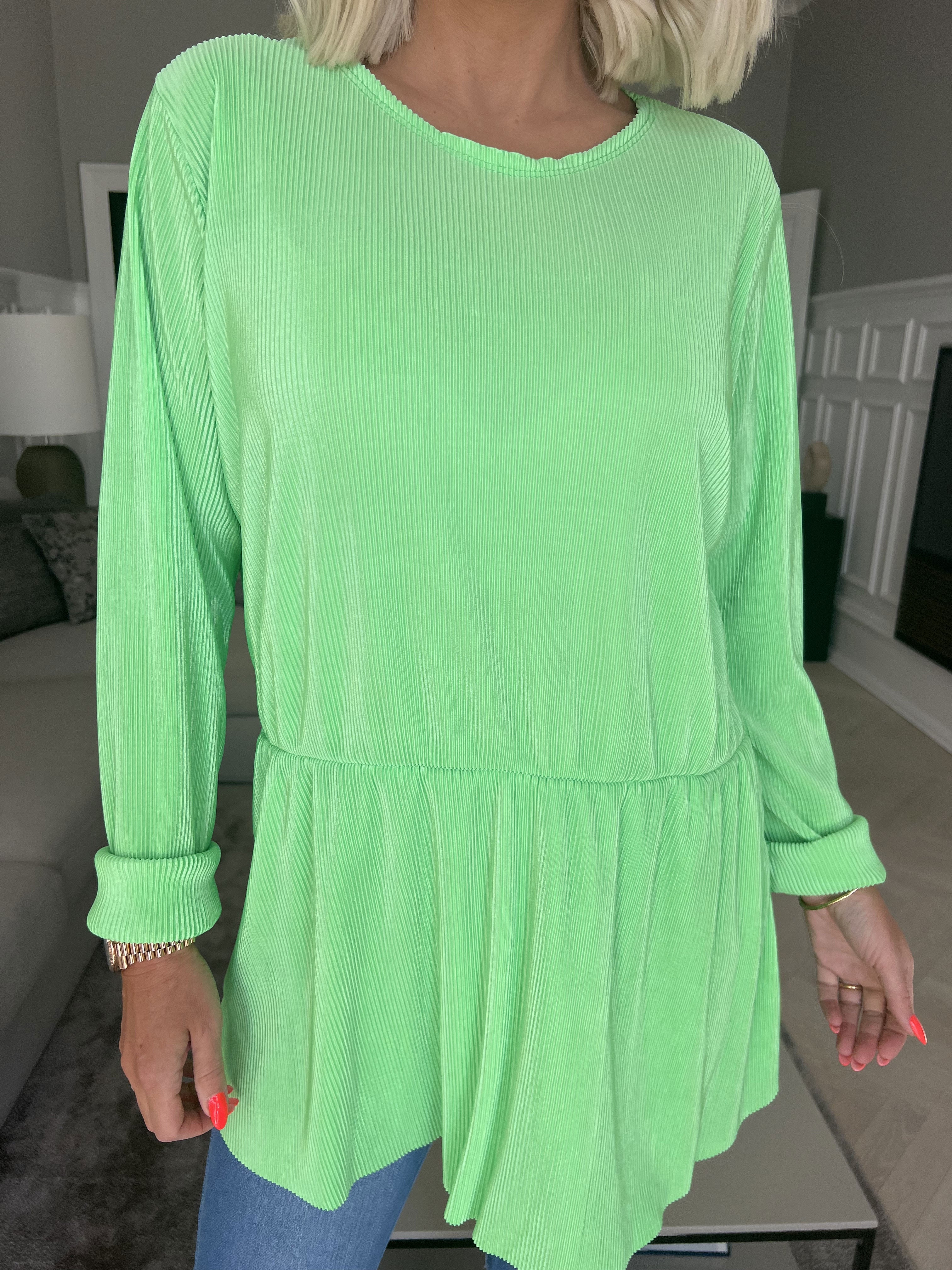 Delfina - Randig långärmad blus med liten kjol