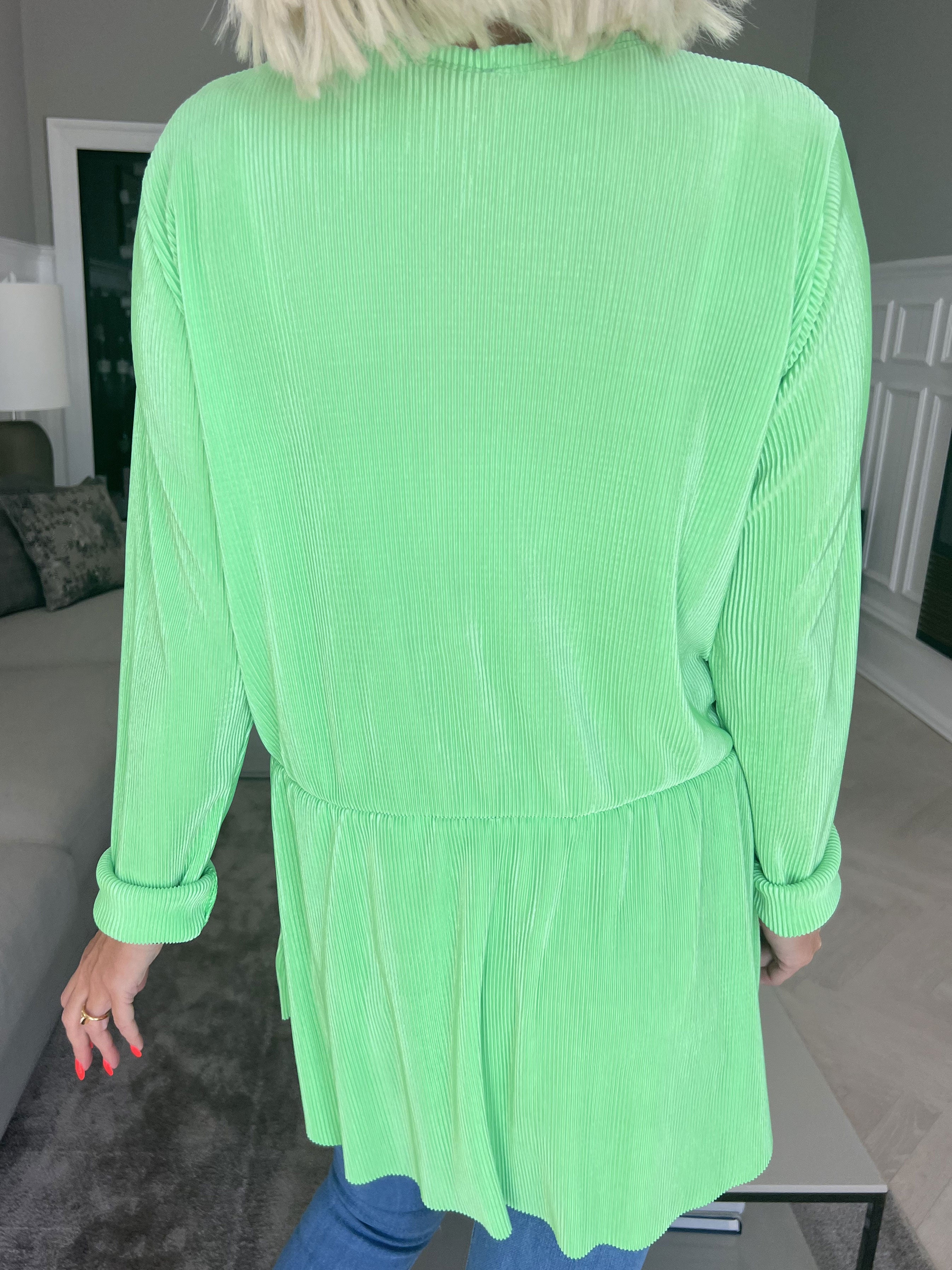 Delfina - Randig långärmad blus med liten kjol