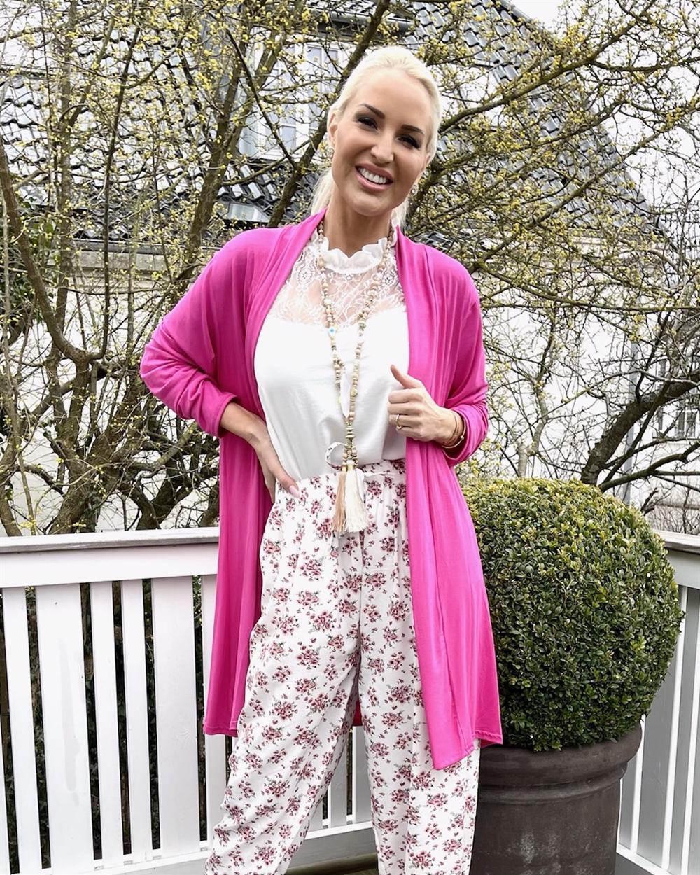 Rosa - Basic kofta i jerseytyg