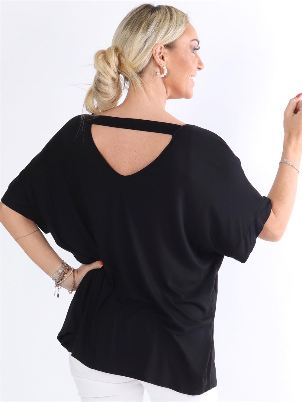 Ella Shirt - Blus med hål i ryggen