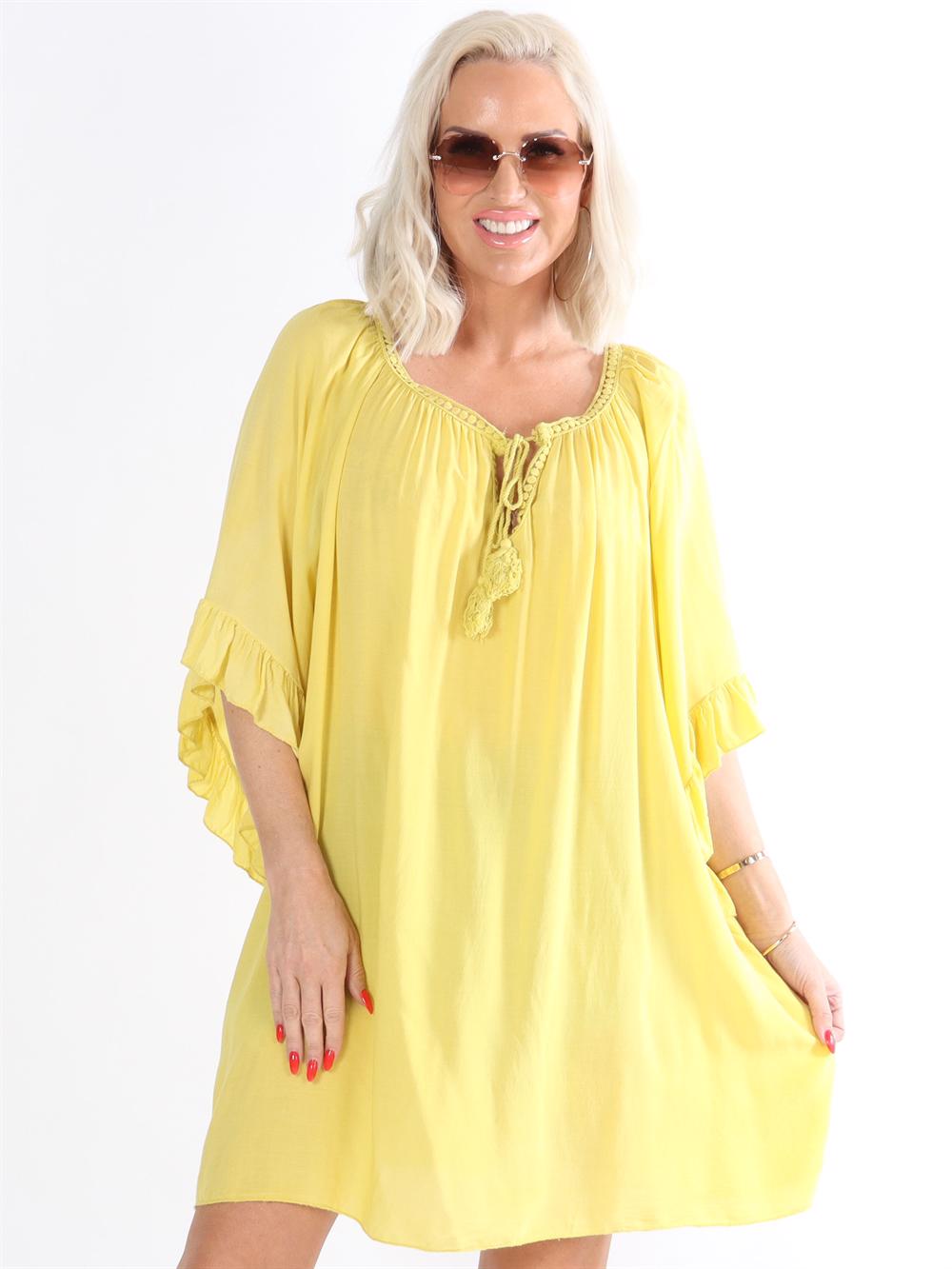 Layla - Tunikaklänning med volangärmar