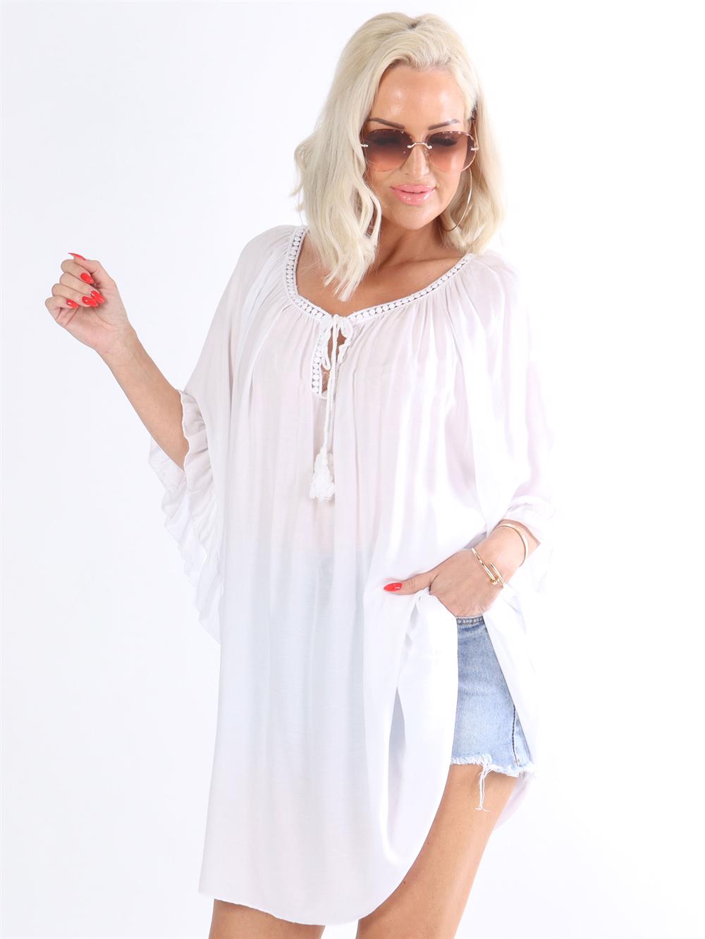Layla - Tunikaklänning med volangärmar