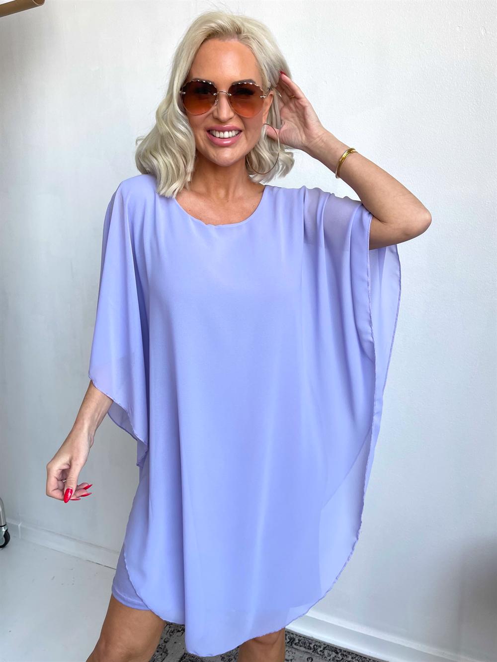 Kenya - Tunikaklänning med chiffonglager