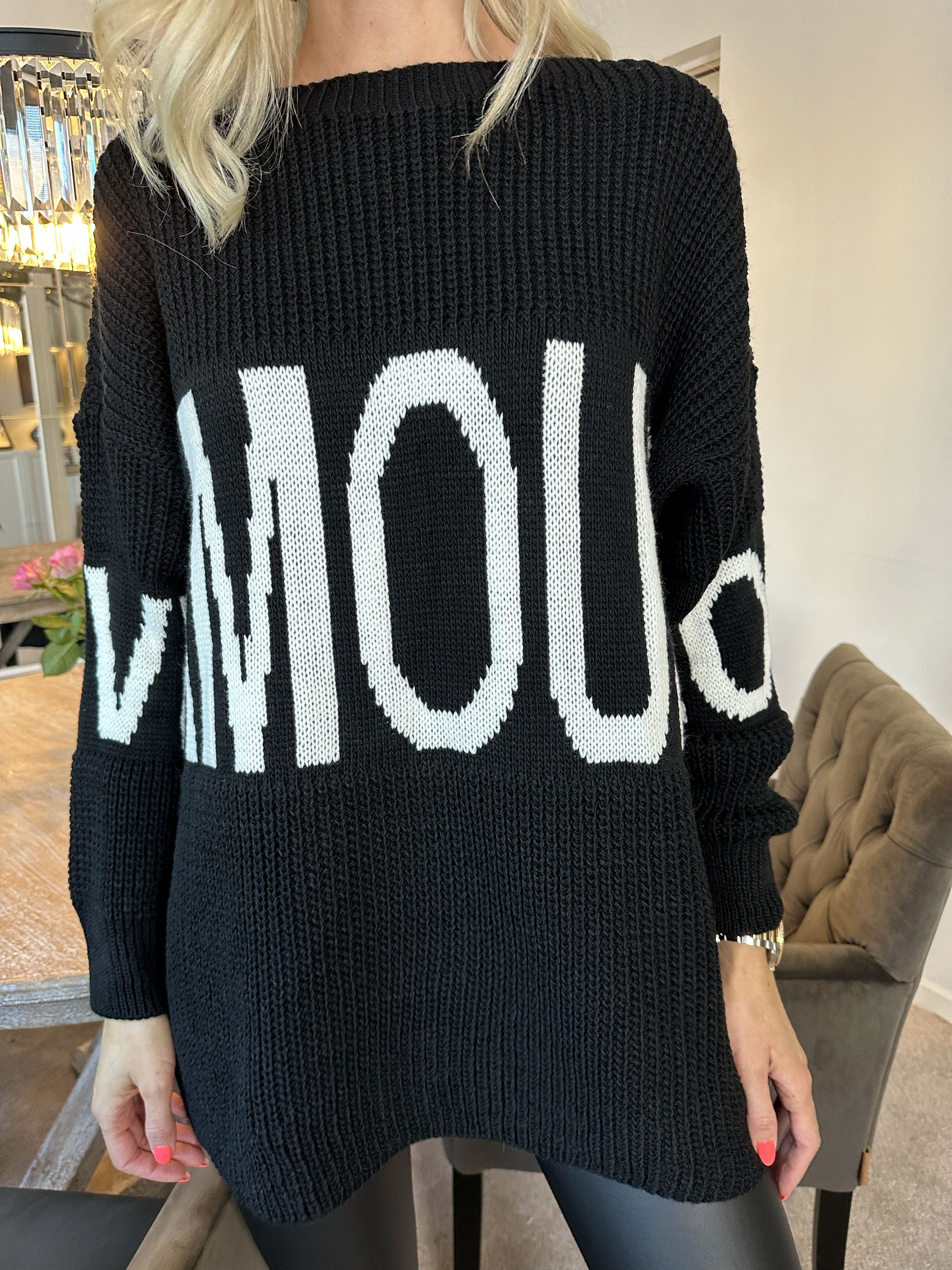 Elisa - Cool stickad med text