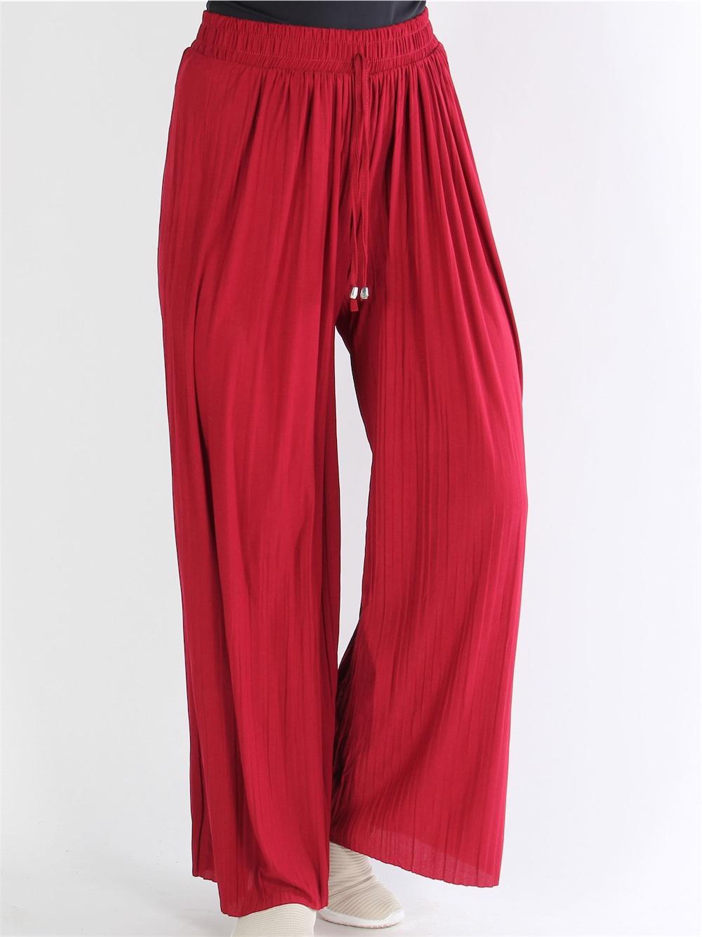 Kolkata - Svarta lösa byxor med veck