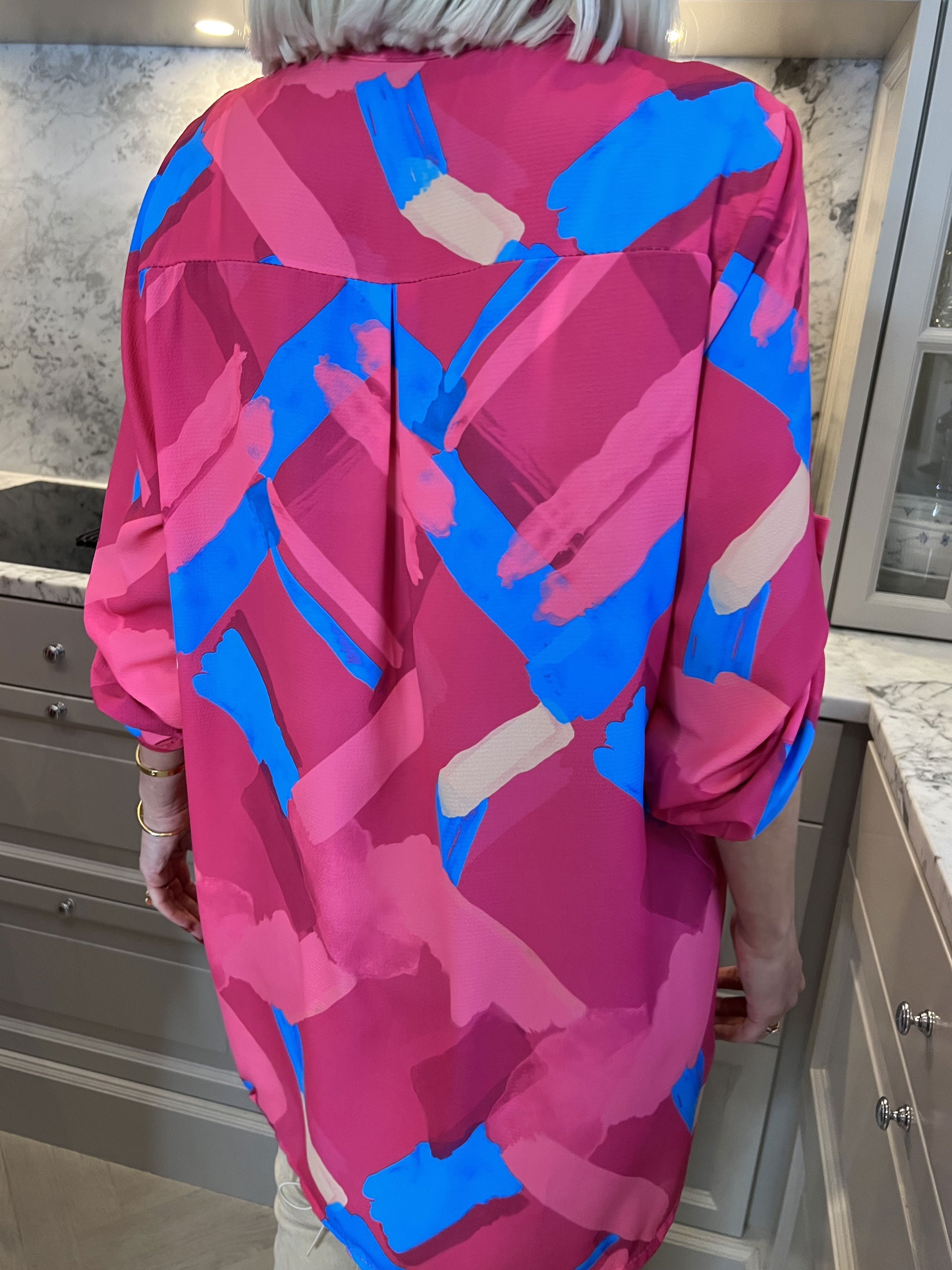 Vanesa Art - Mönstrad flerfärgad tunika