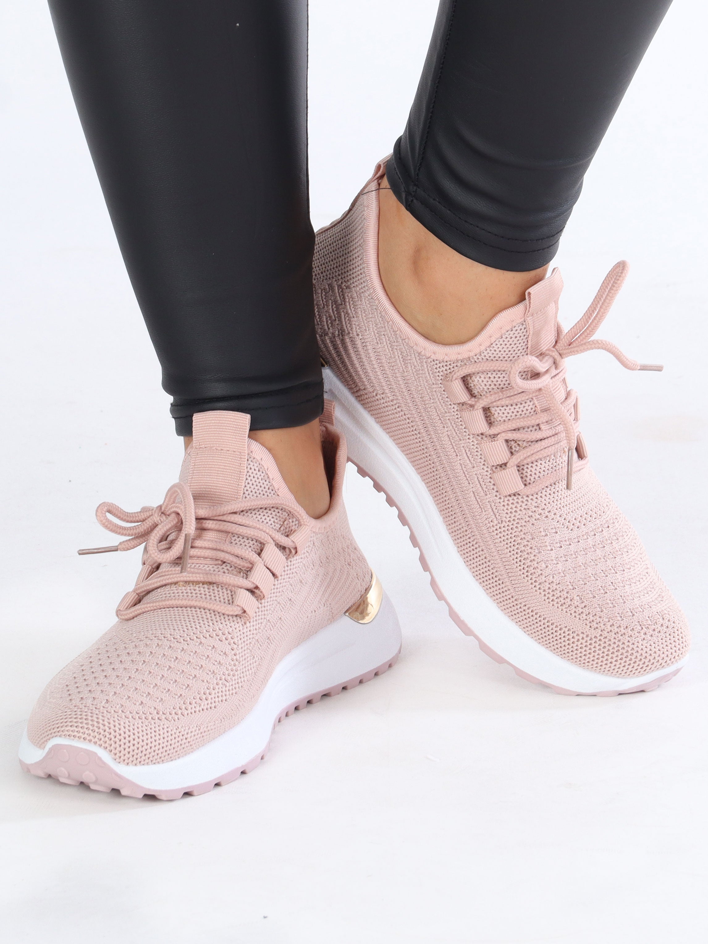 Arjana - Sock sneakers med vit sula