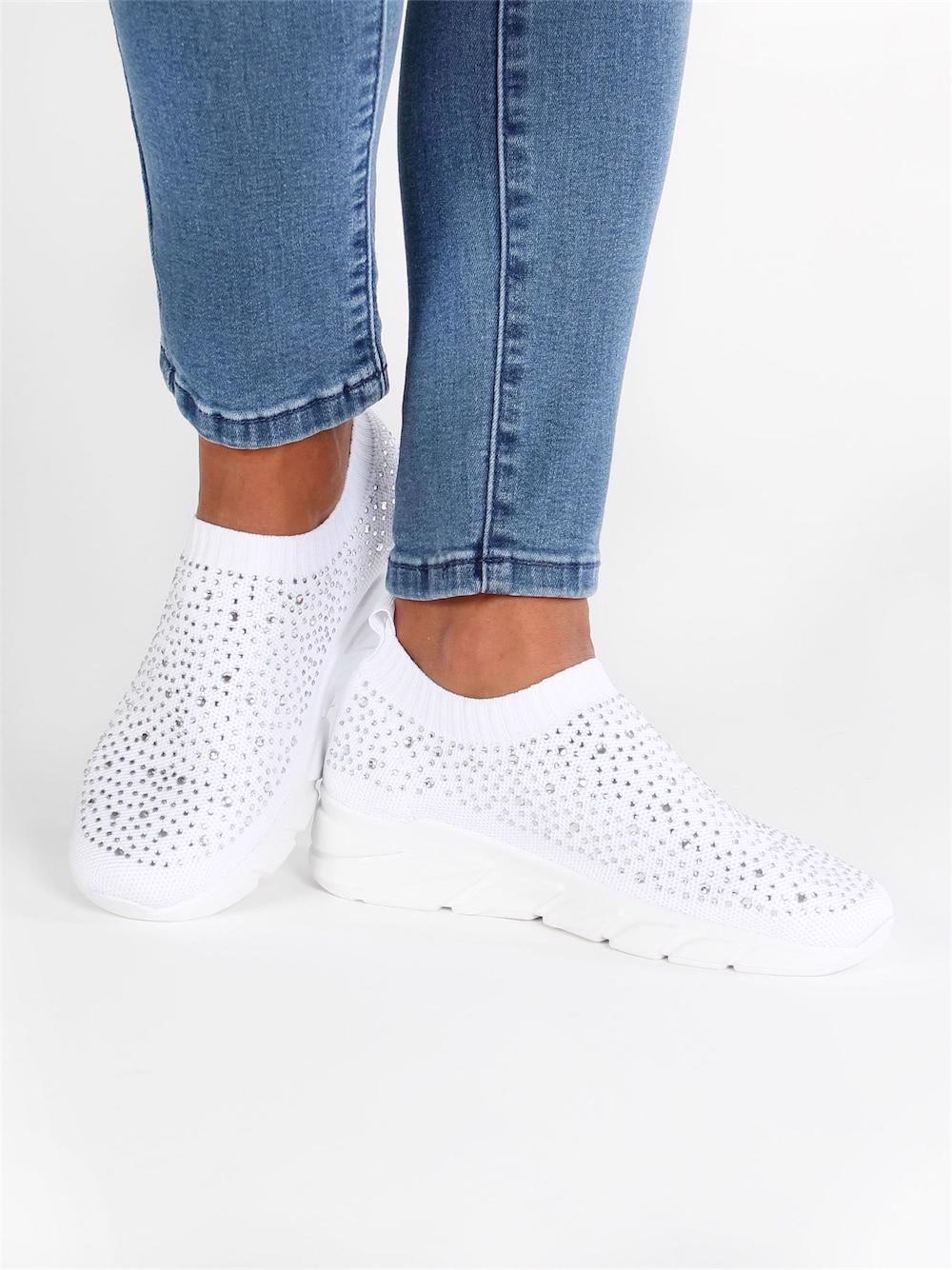 Charlie - Svarta strumpskor med imiterad tå