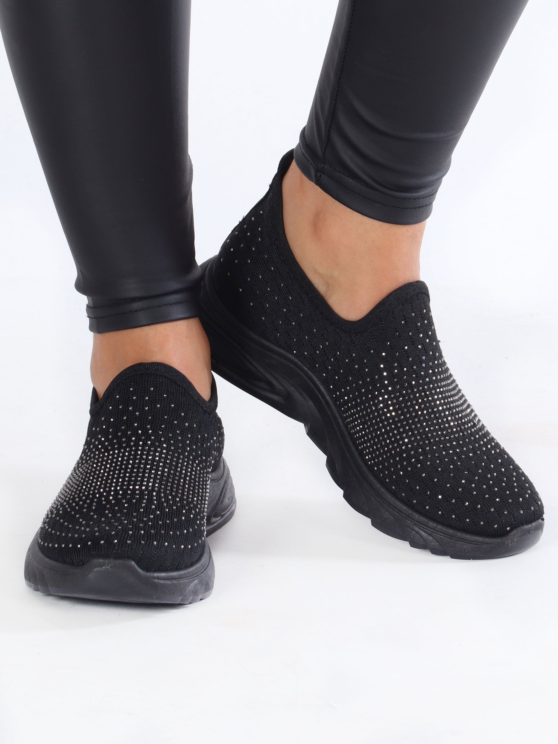 Emina - Sock sneakers med små stenar