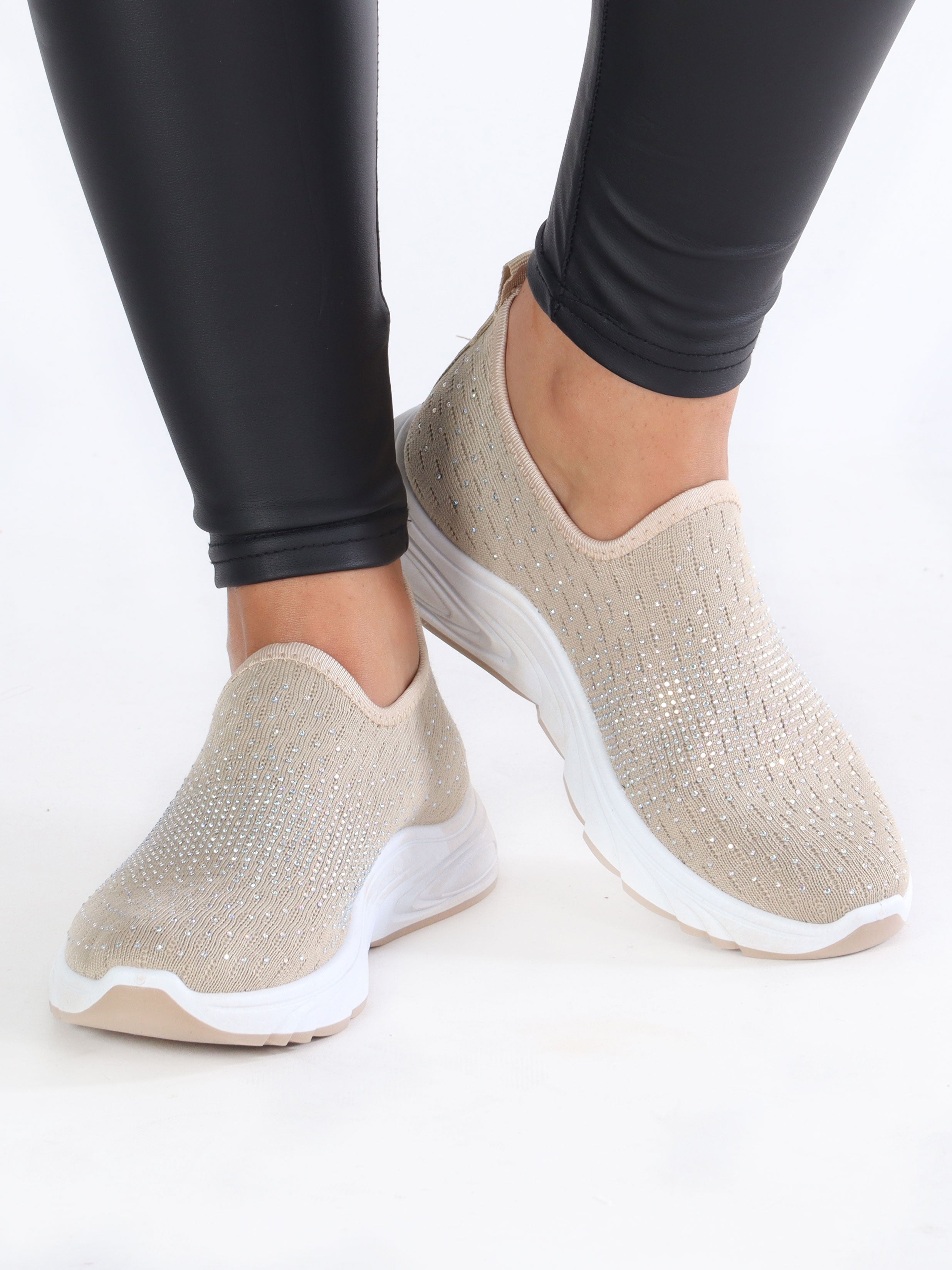 Emina - Sock sneakers med små stenar