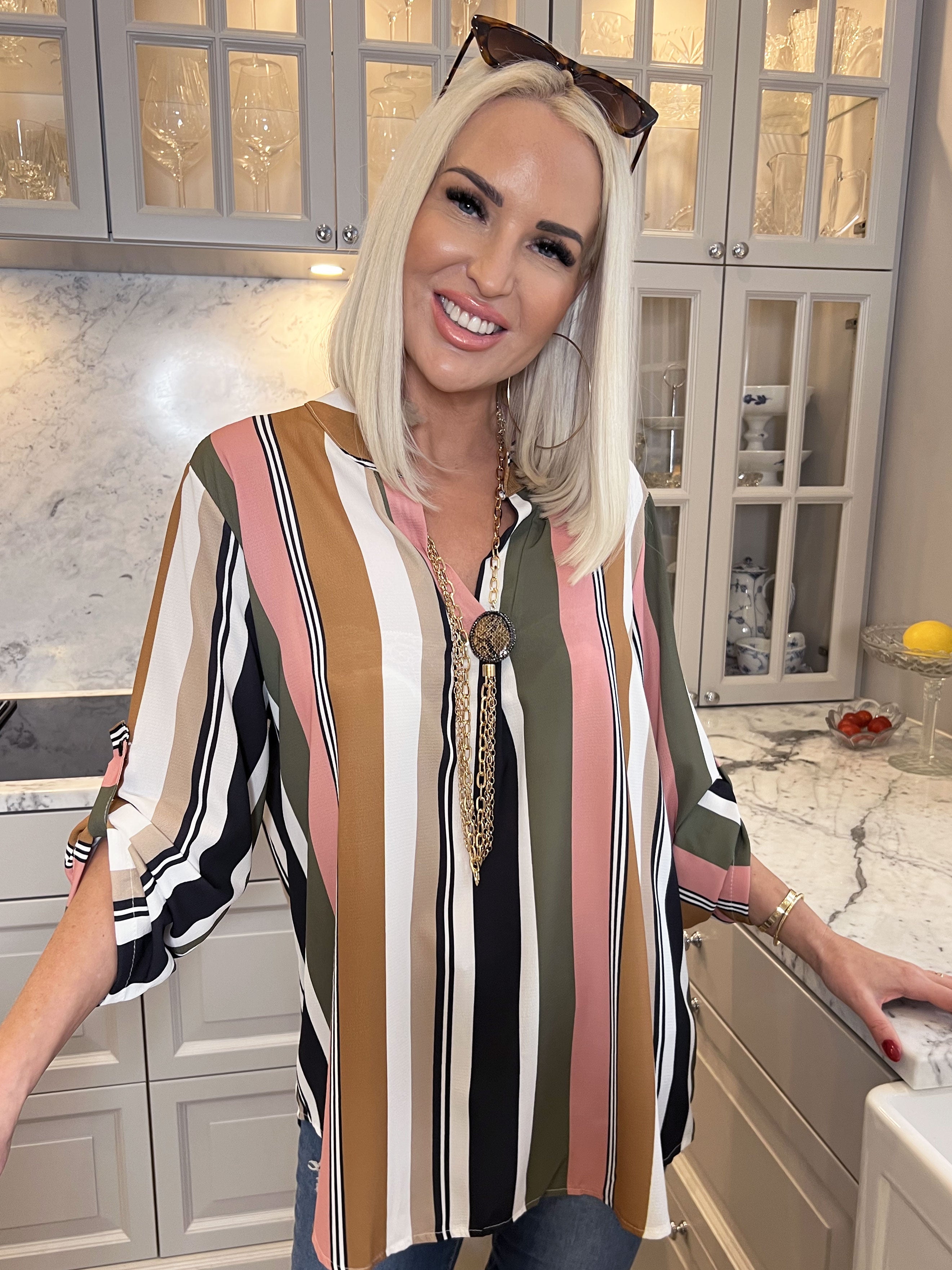 Vanesa Stripe - Lätt och luftig randig tunika