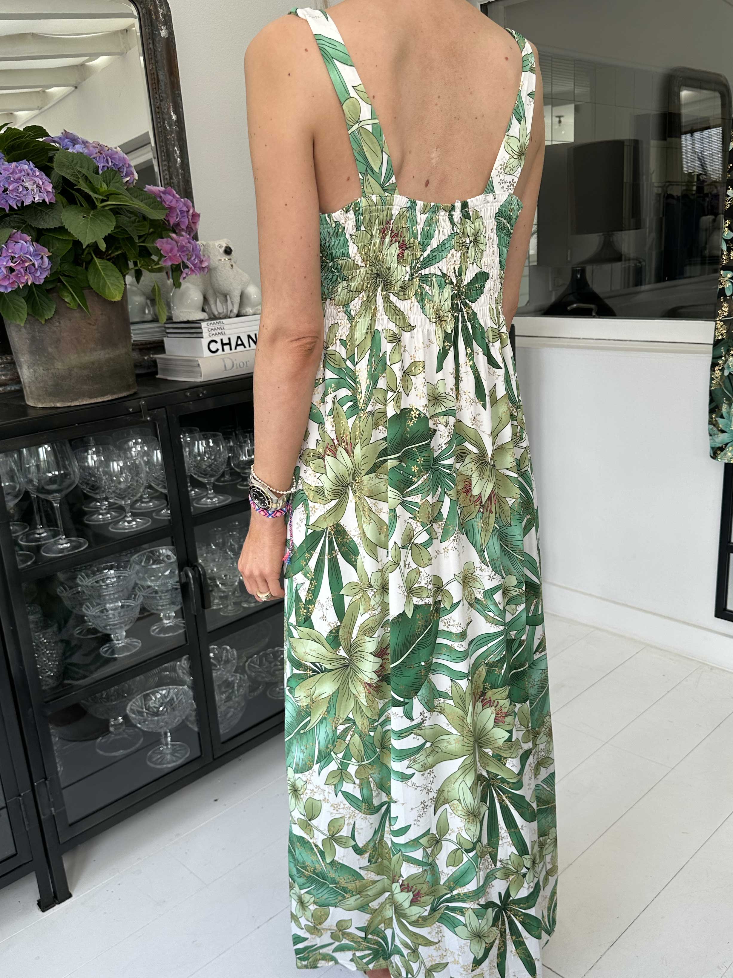 Kenza Gold - Klänning med band i stretchigt tyg