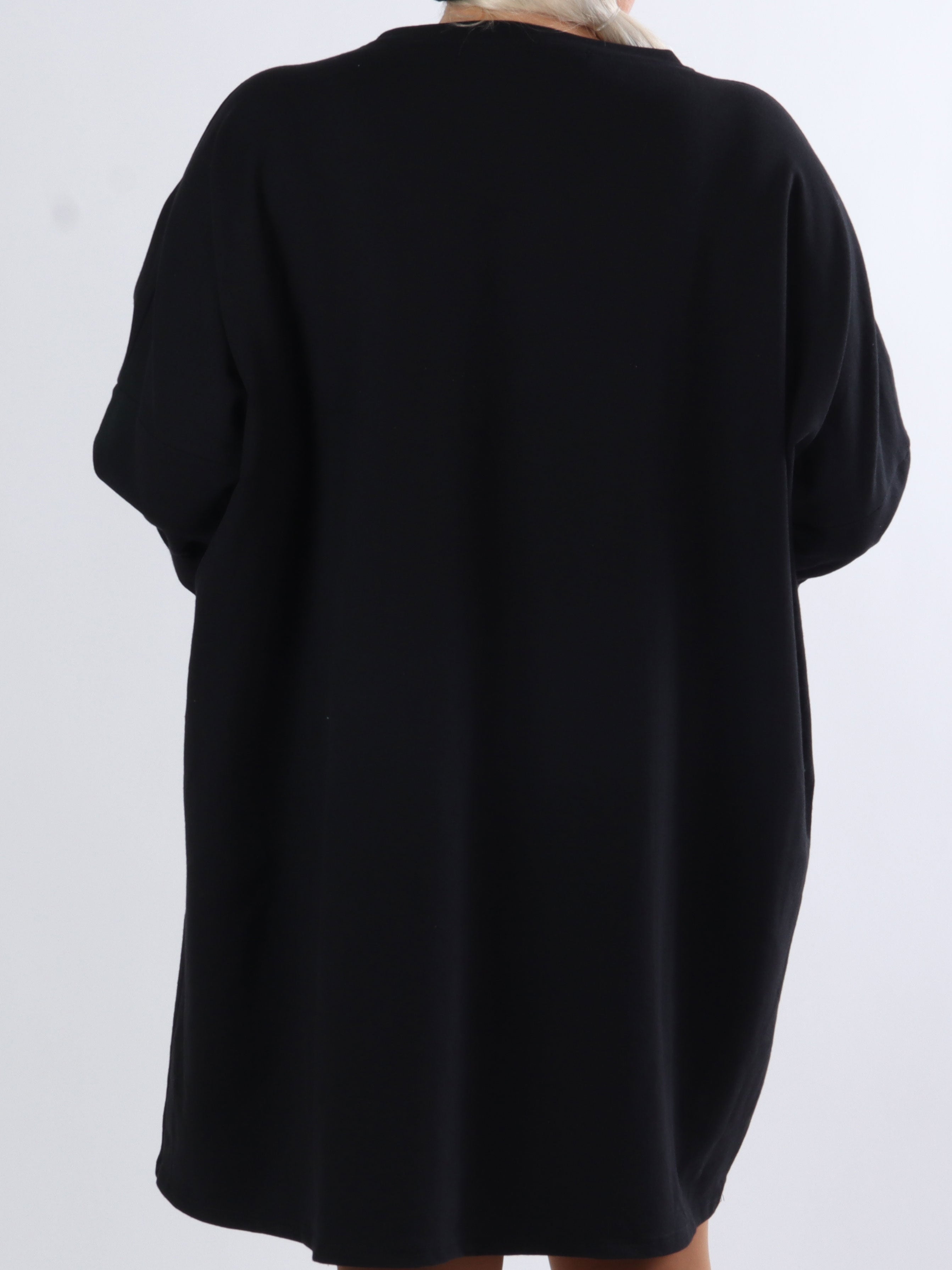 Liana - Plus size joggingklänning med guldtryck