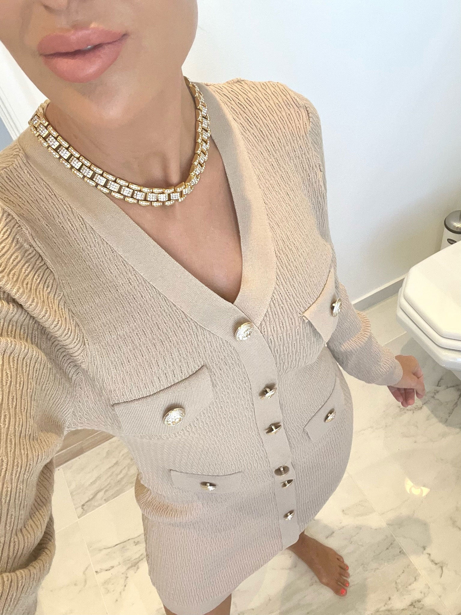 Aida - Bredt halsband med similisten