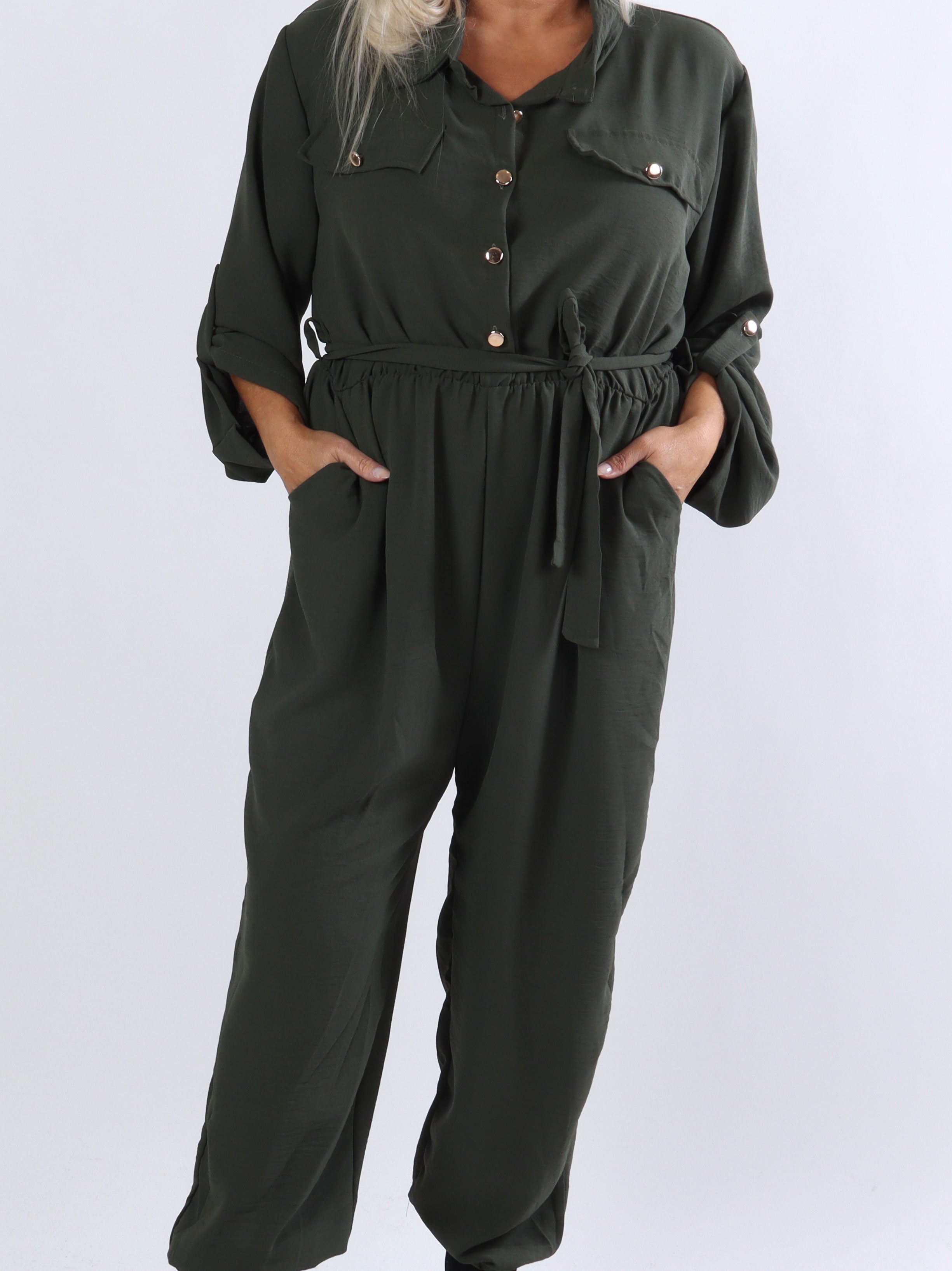 Malina Sleeve - Byxdräkt med guldknappar