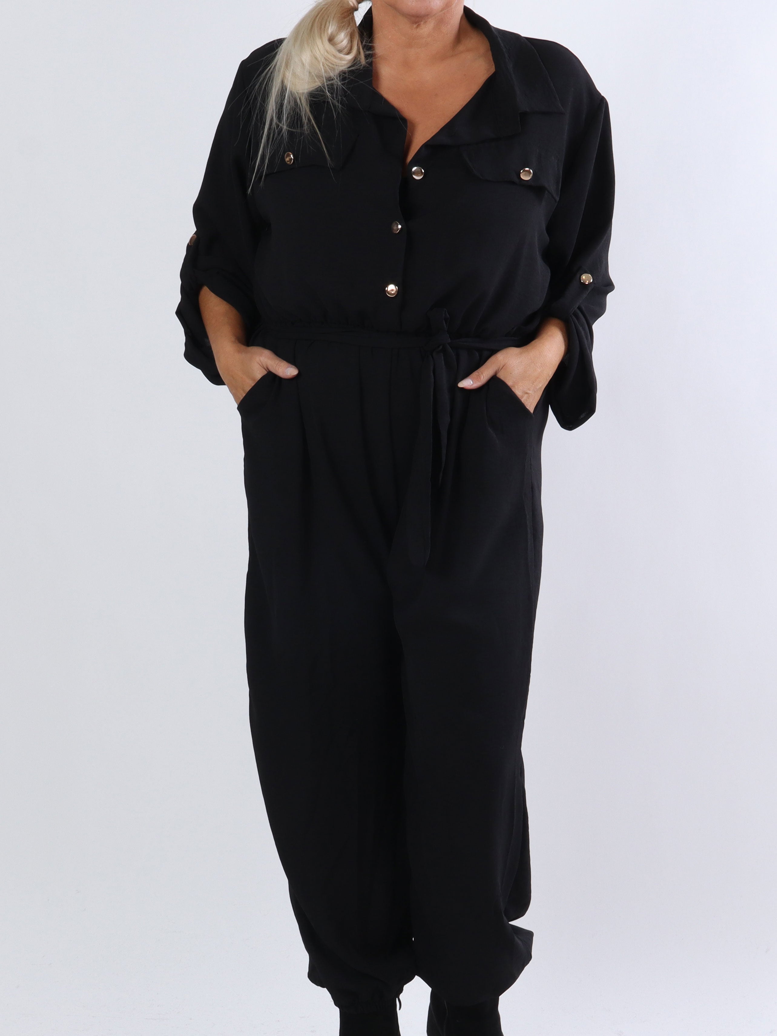 Malina Sleeve - Byxdräkt med guldknappar