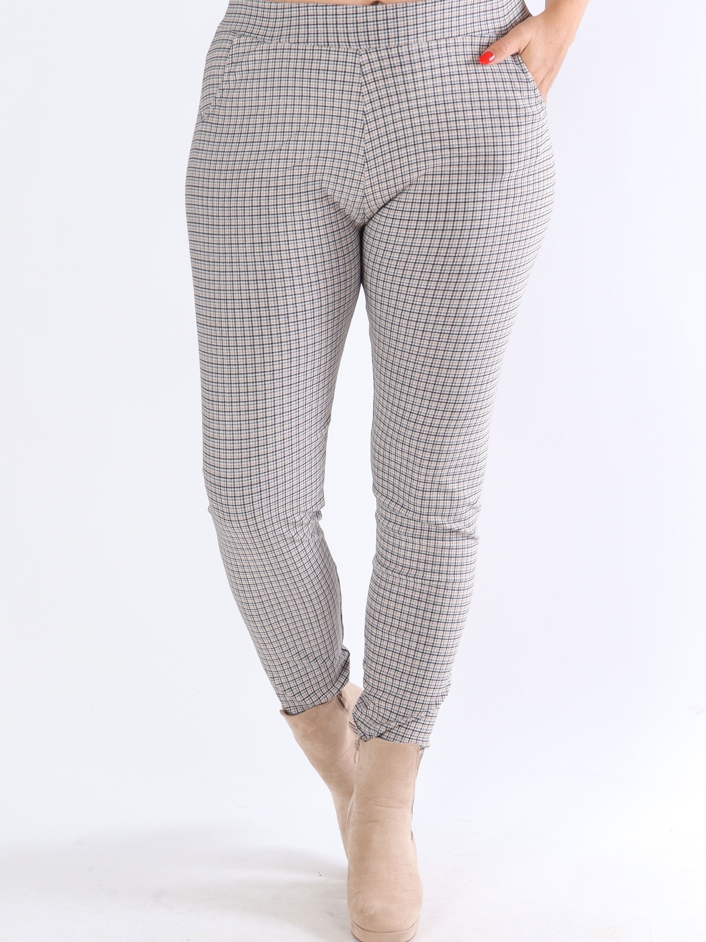 Ally - Mönstrade elastiska byxor