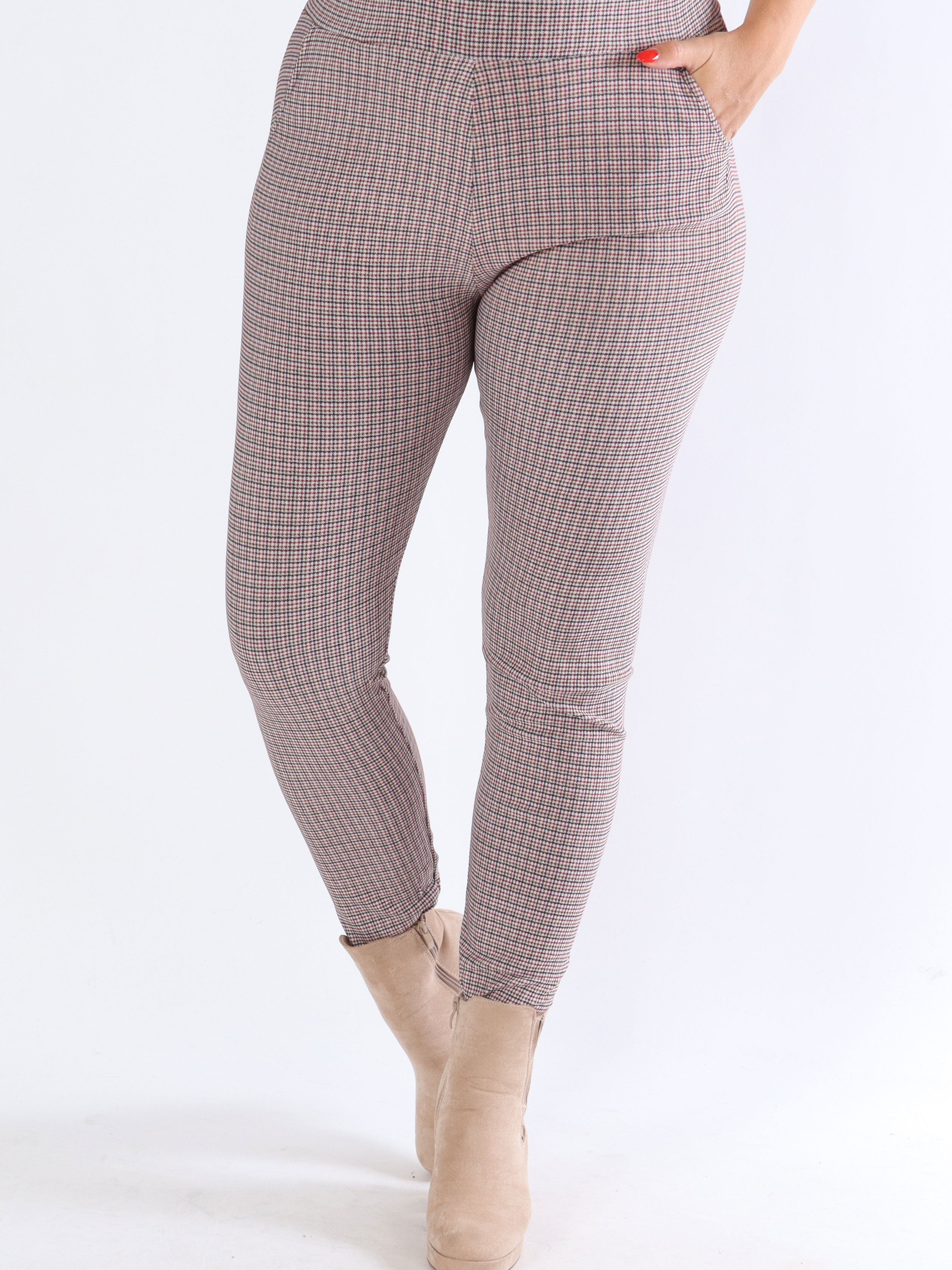 Ally - Mönstrade elastiska byxor