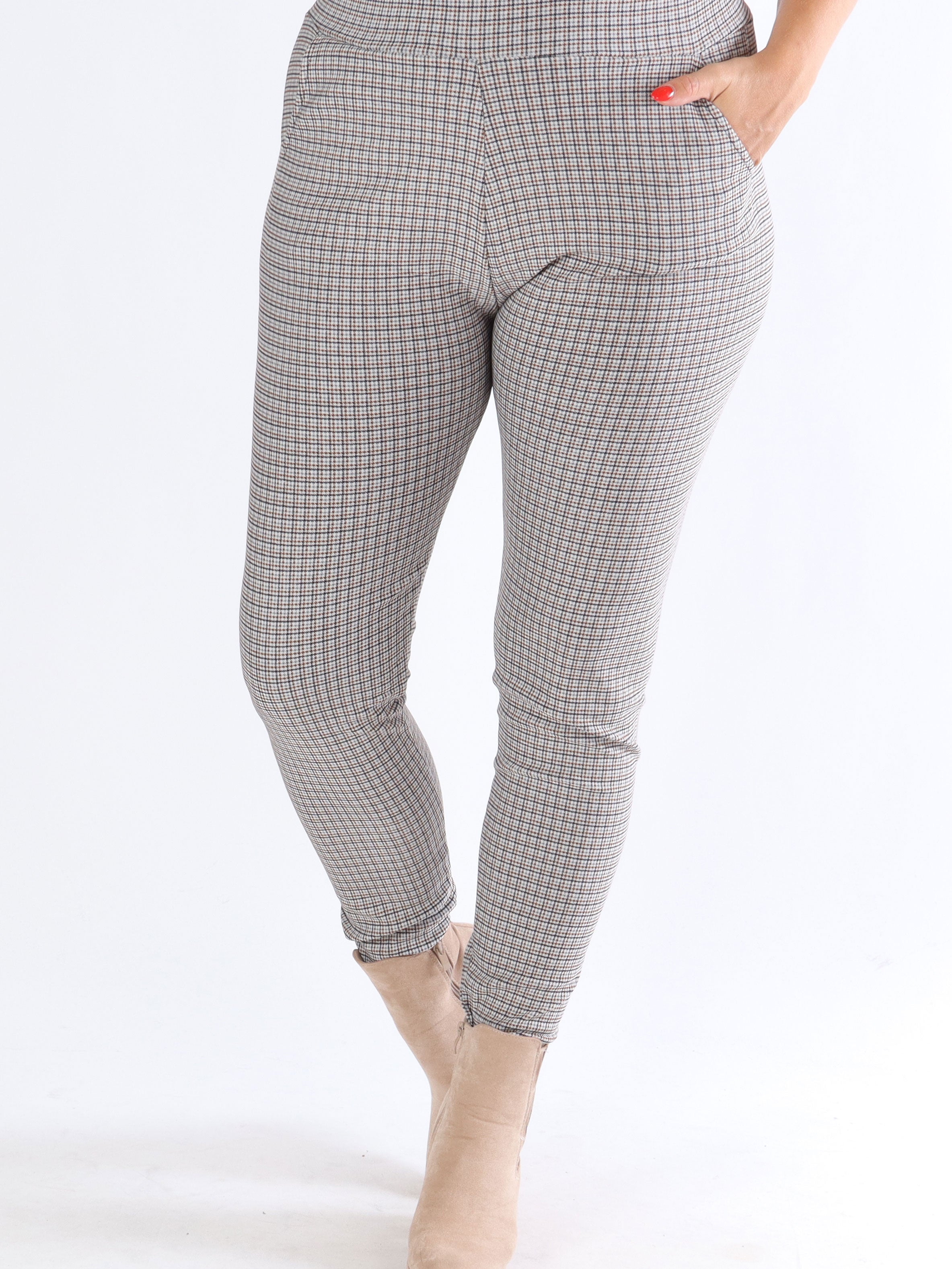 Ally - Mönstrade elastiska byxor