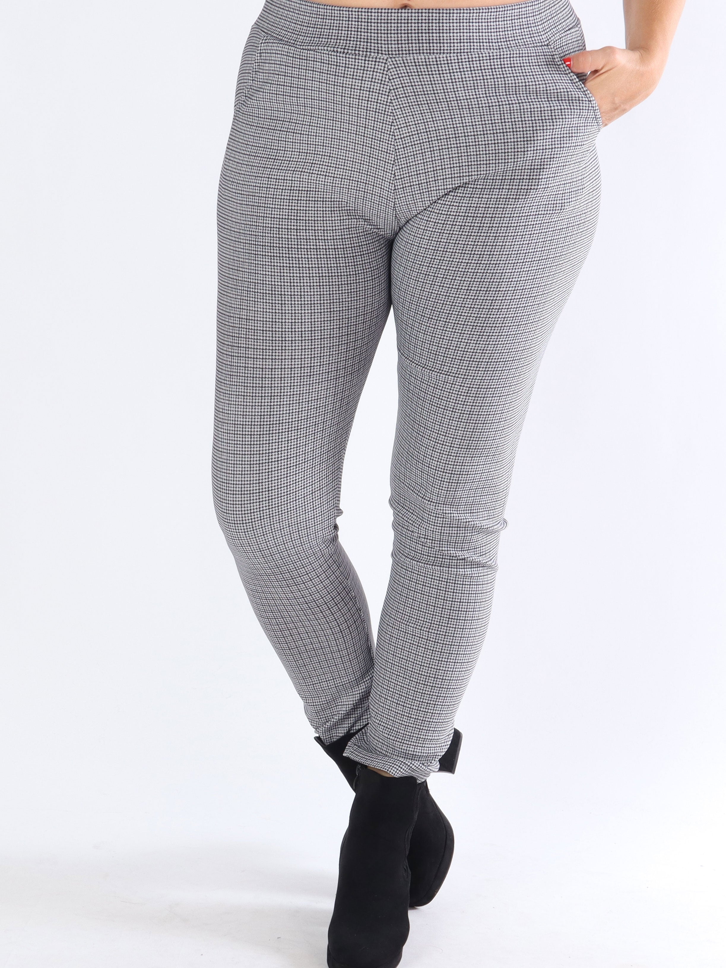 Ally - Mönstrade elastiska byxor